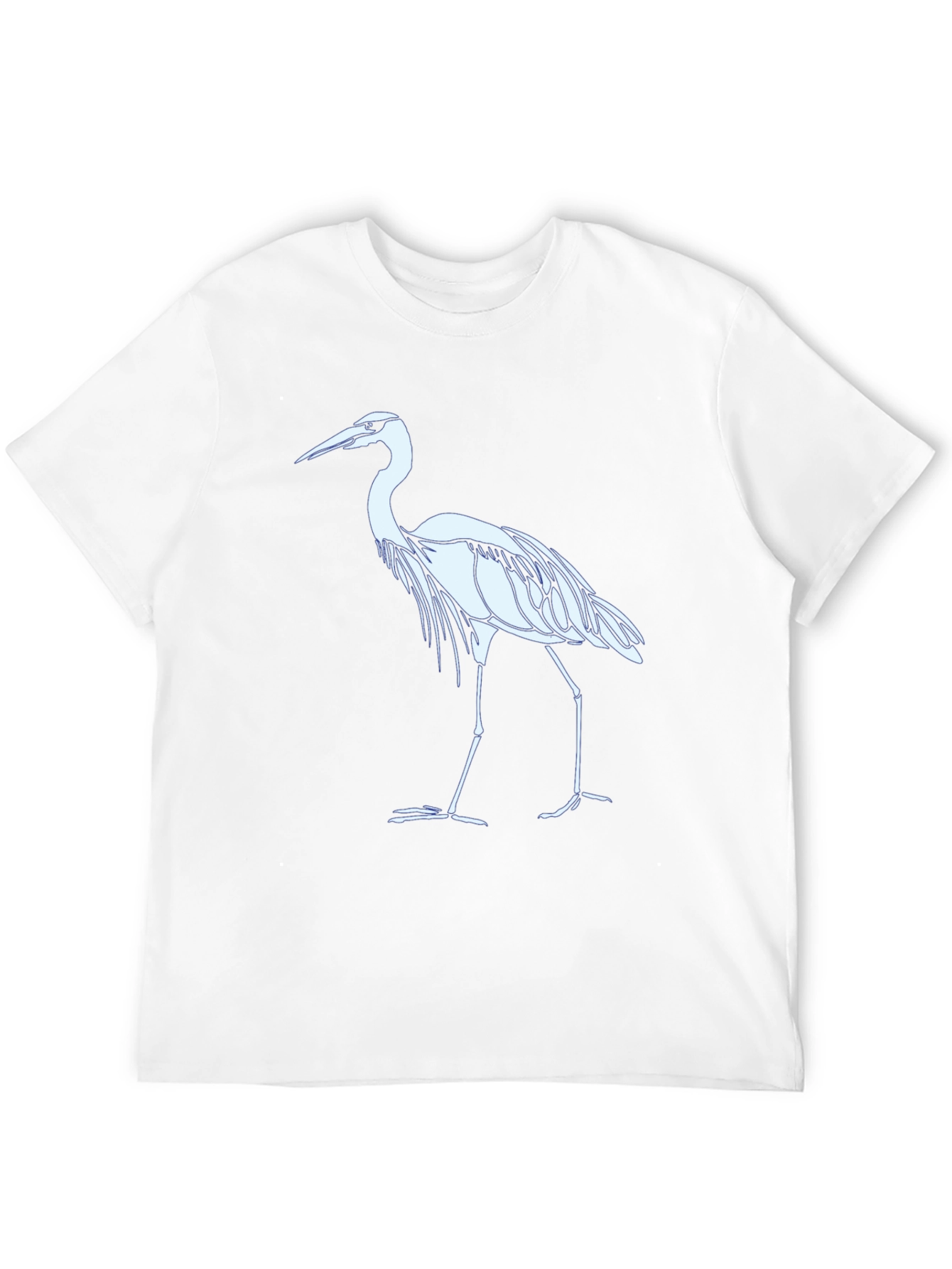 Heron Graphic Tee - Black Cotton Blend T-Shirt