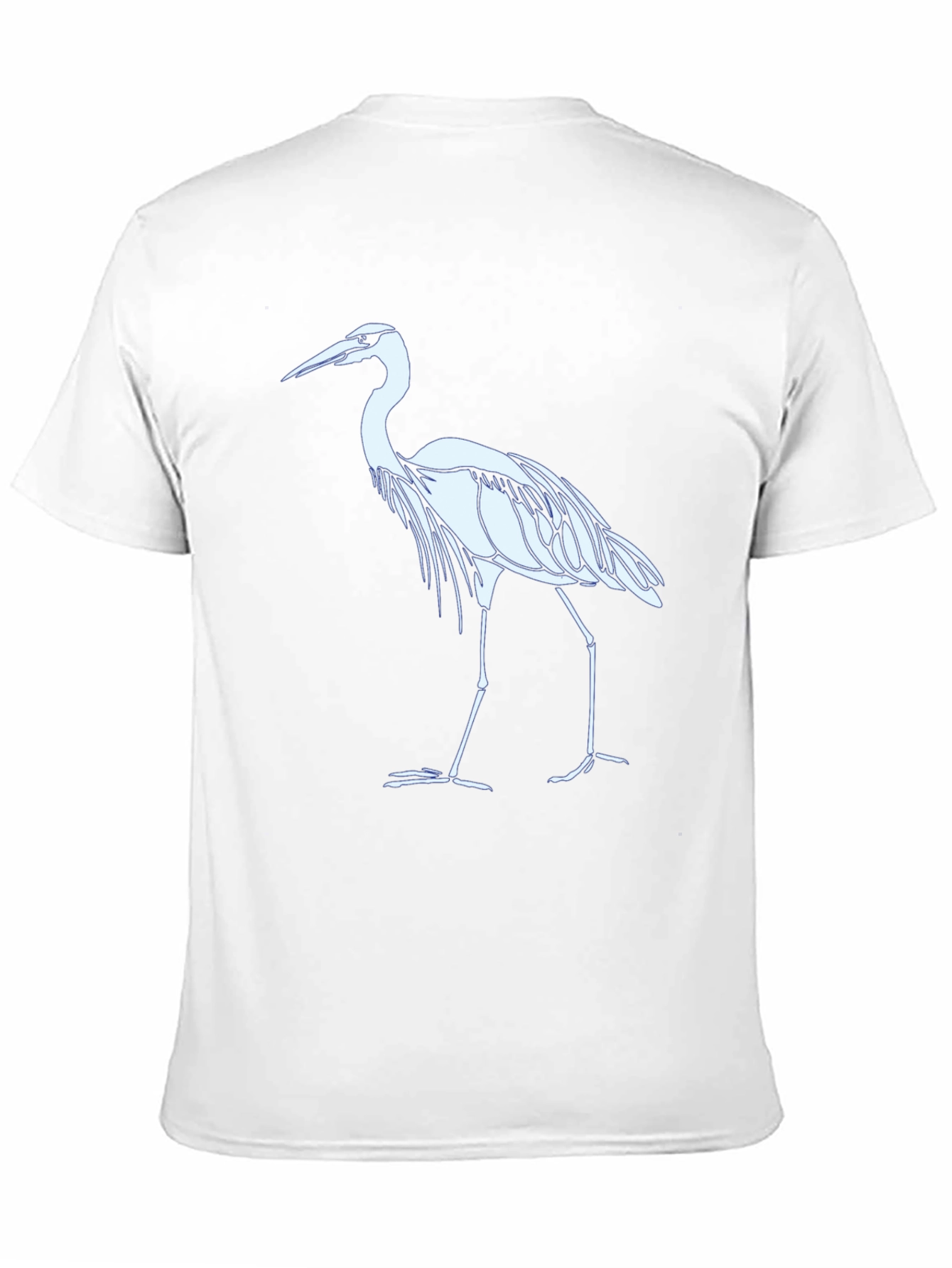 Heron Graphic Tee - Black Cotton Blend T-Shirt