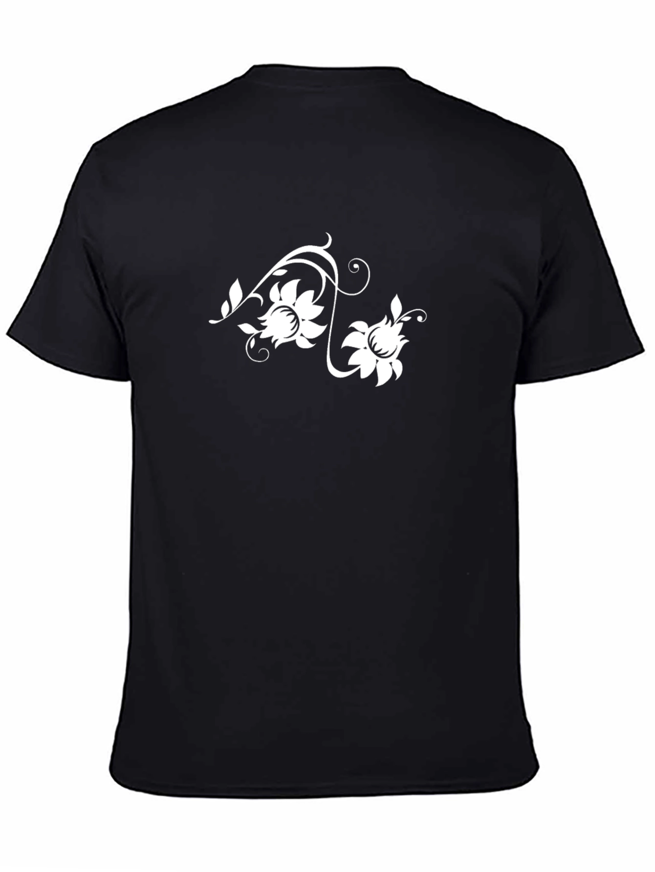 Black Floral Graphic Tee - Stylish Menswear