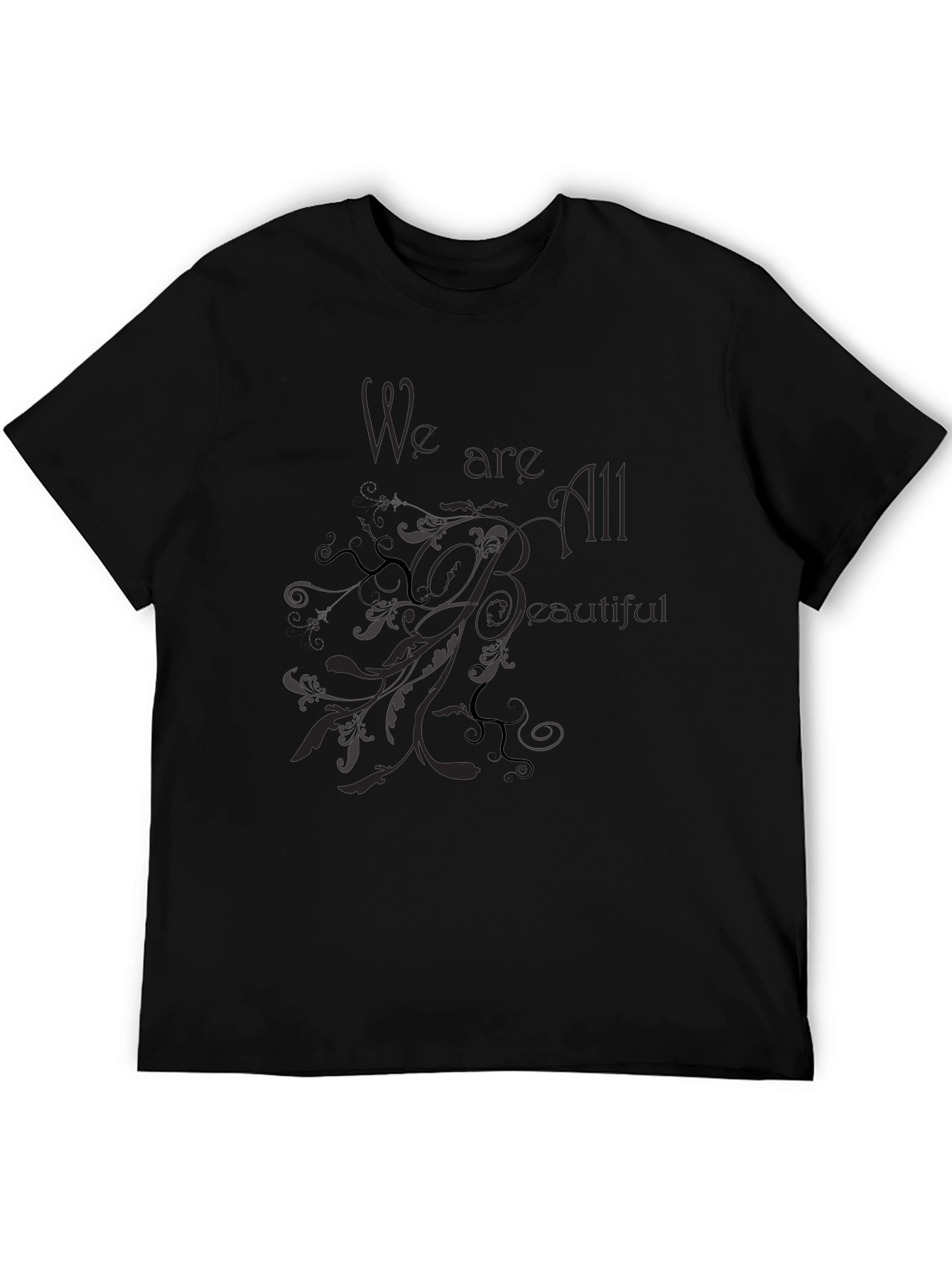 We are All Beautiful Black Graphic Tee