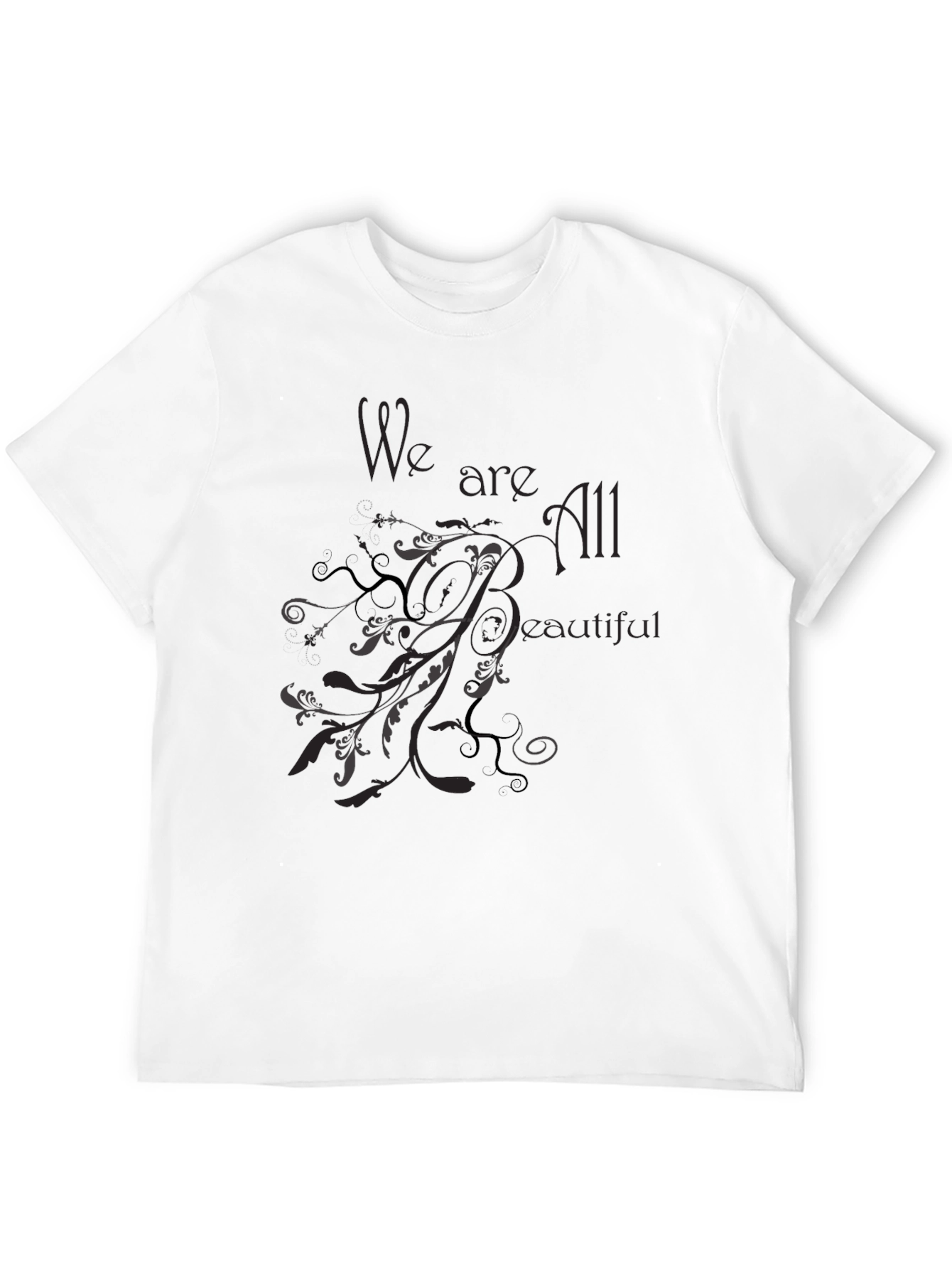 We are All Beautiful Black Graphic Tee