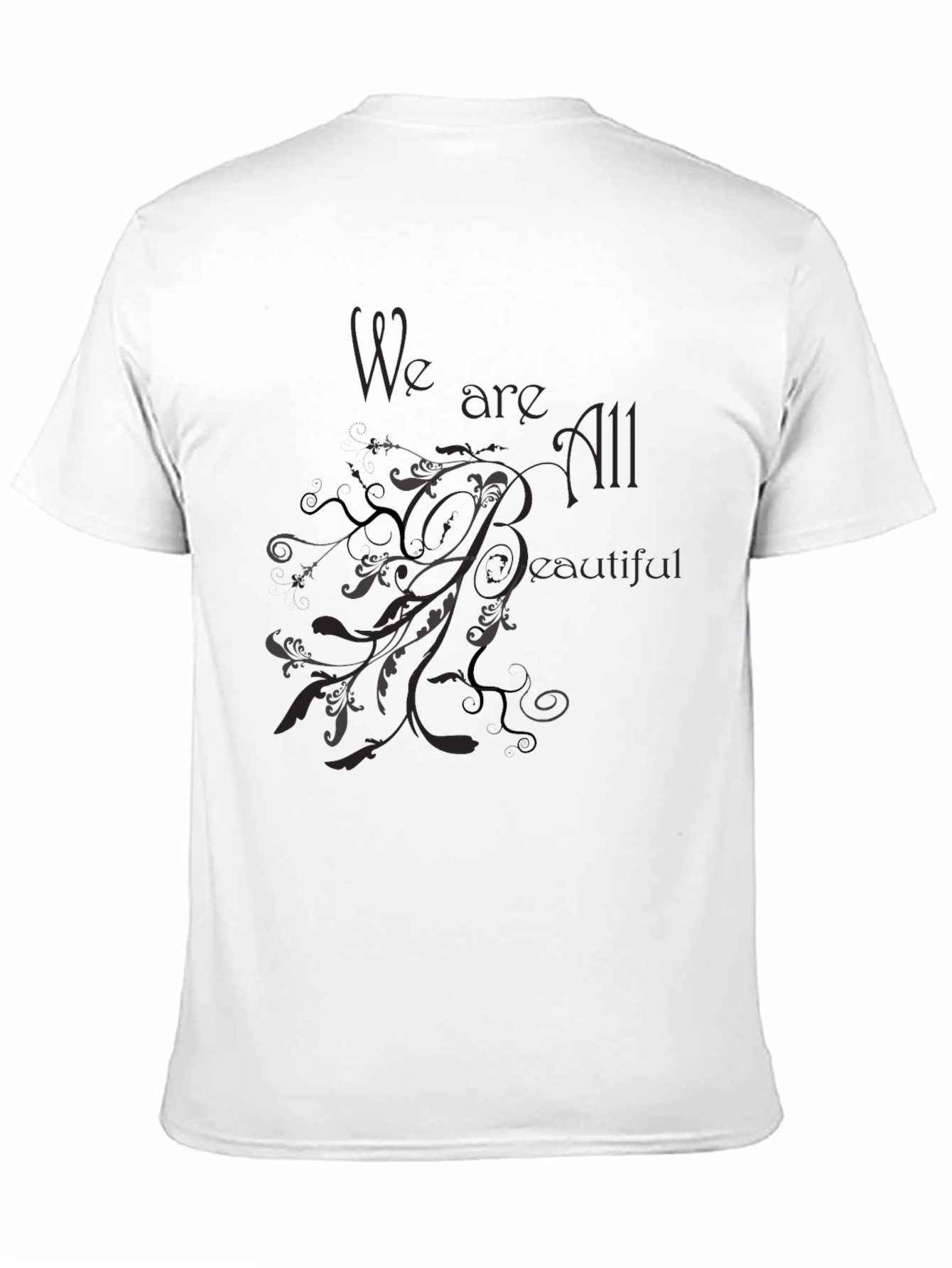 We are All Beautiful Black Graphic Tee