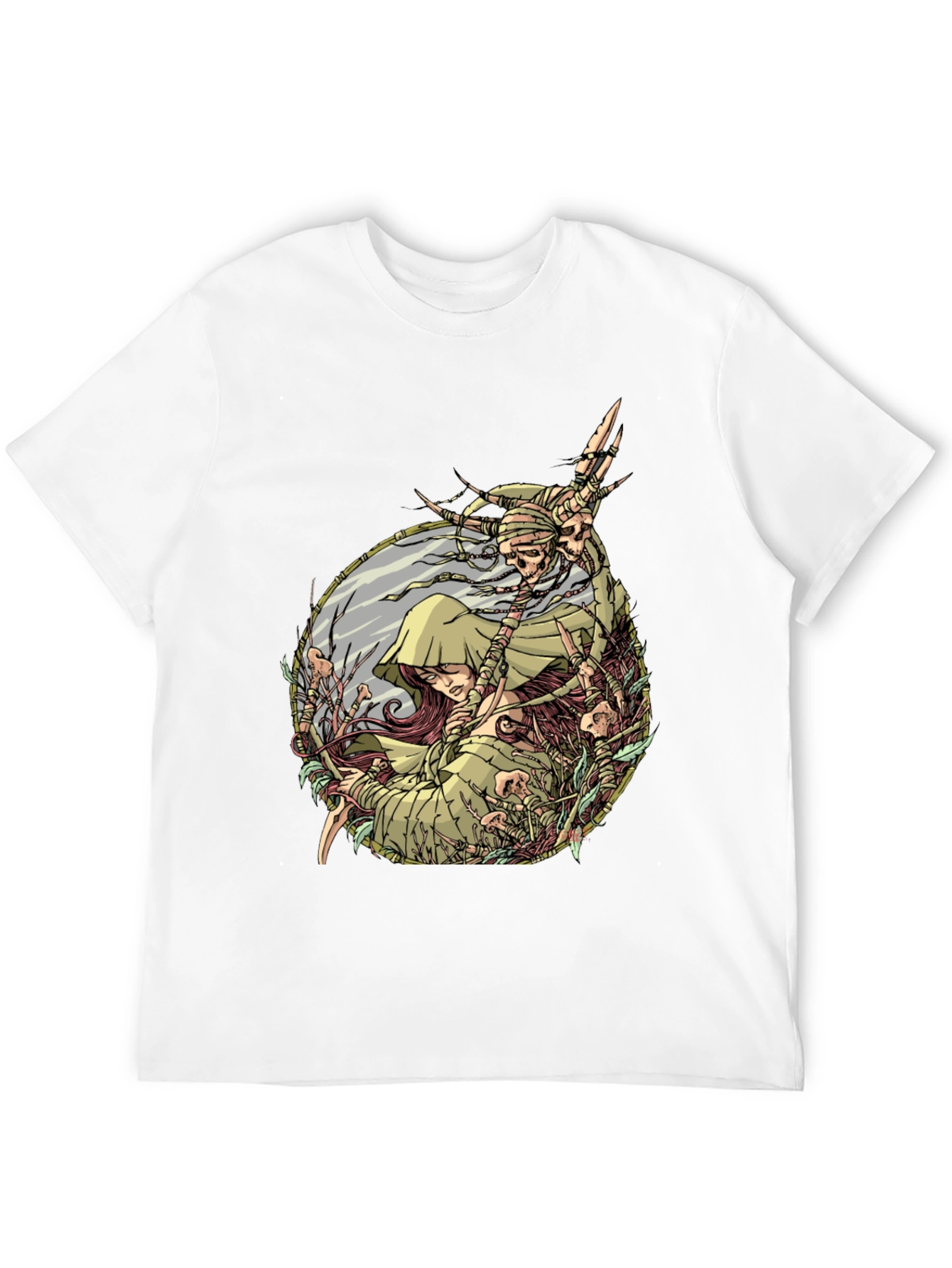 Mystic Forest Graphic Tee - Black Cotton Shirt