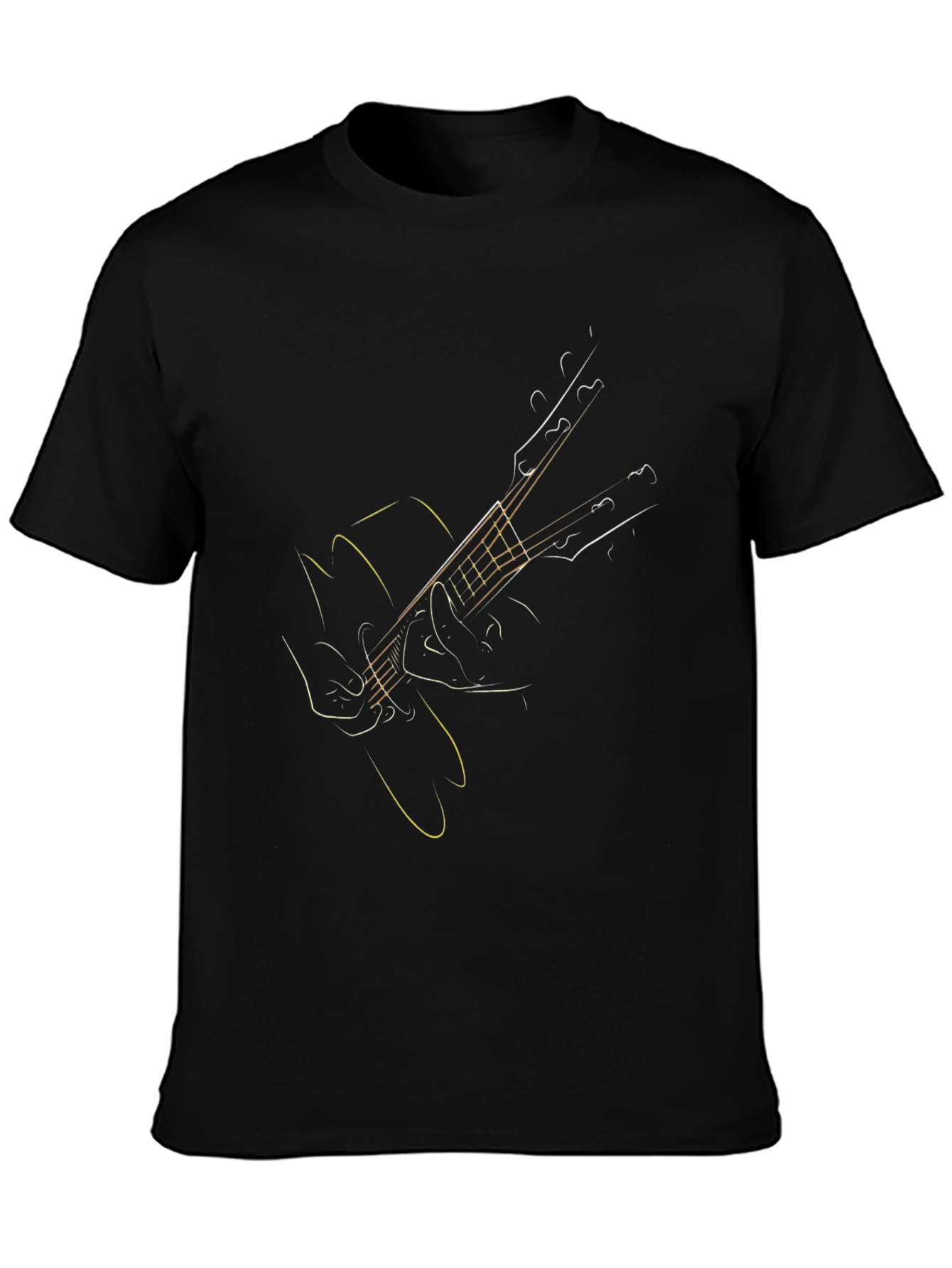 Guitar Sketch Tee - Music Lovers T-Shirt