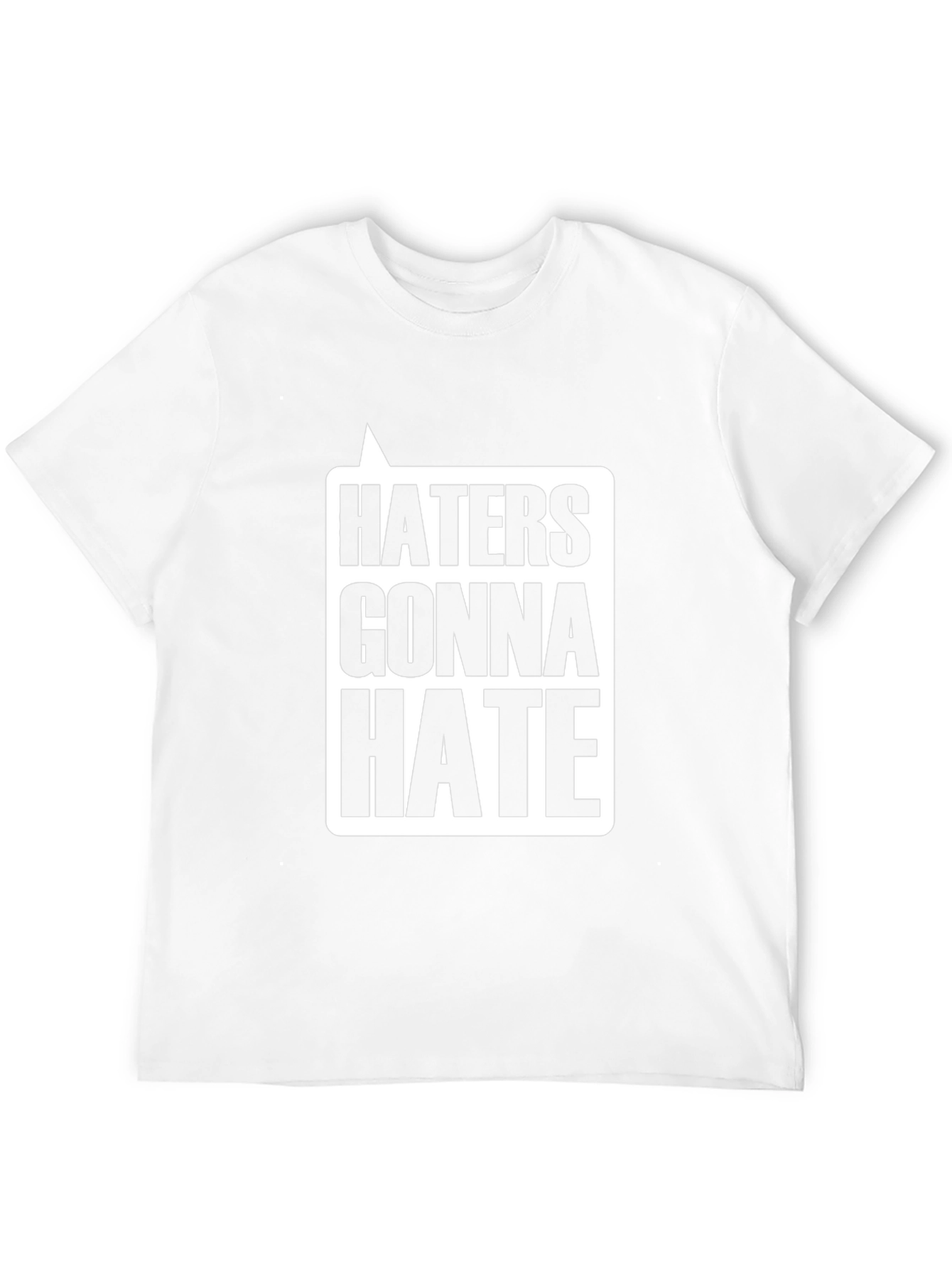 Haters Gonna Hate Graphic T-Shirt - Black Casual Tee