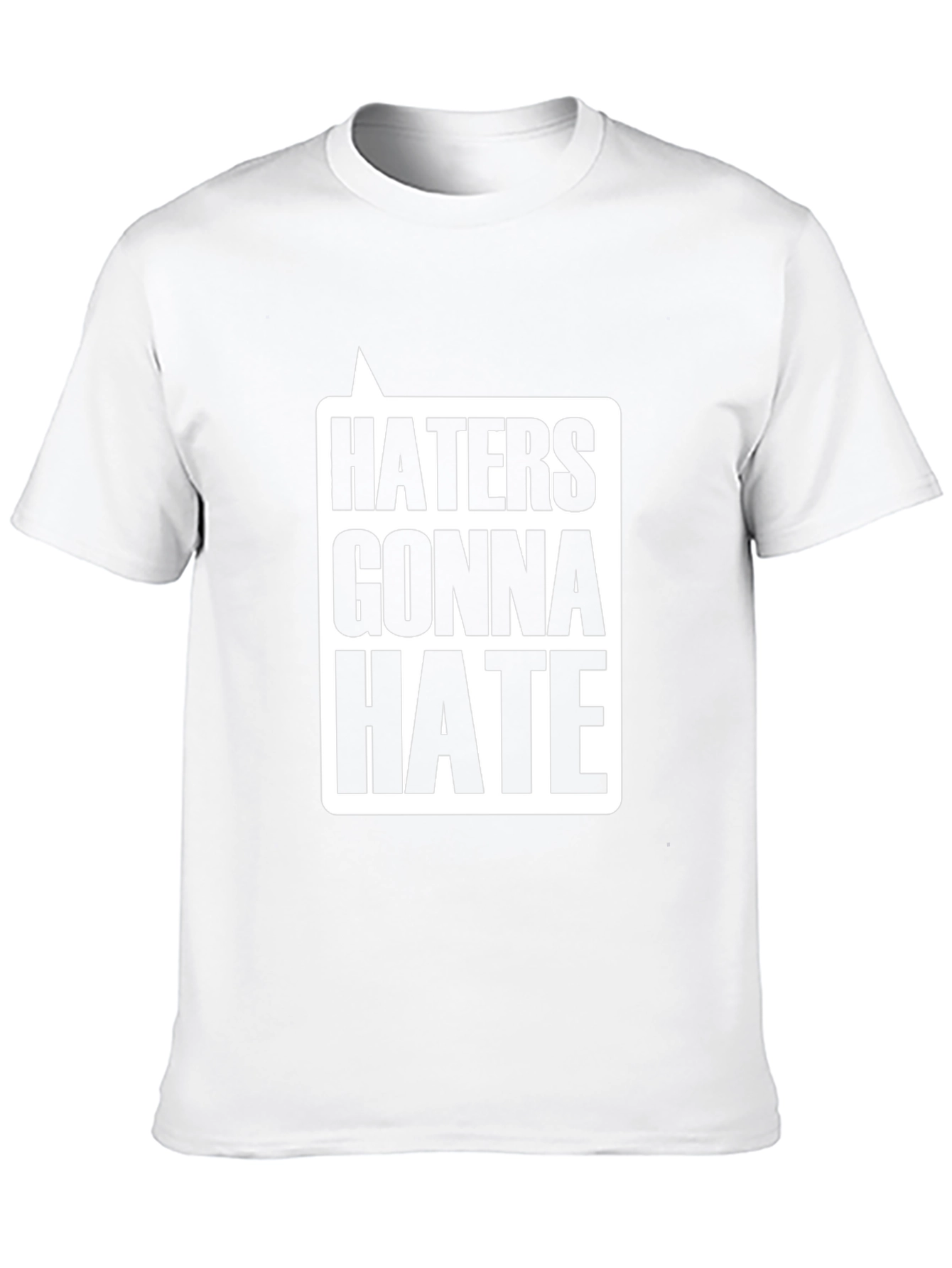 Haters Gonna Hate Graphic T-Shirt - Black Casual Tee