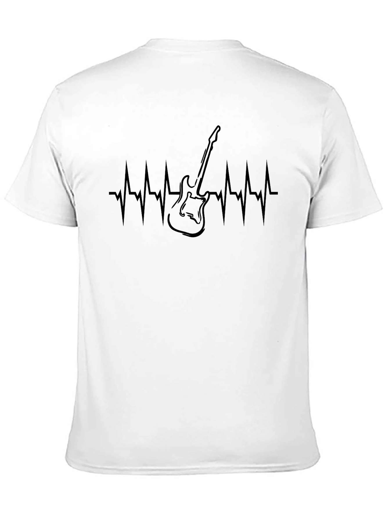 Guitar Heartbeat Graphic Print Tee