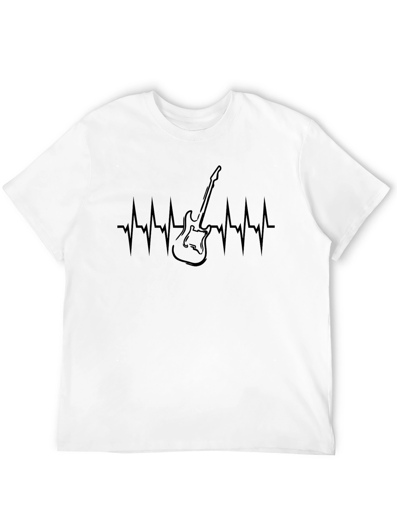 Guitar Heartbeat Graphic Print Tee