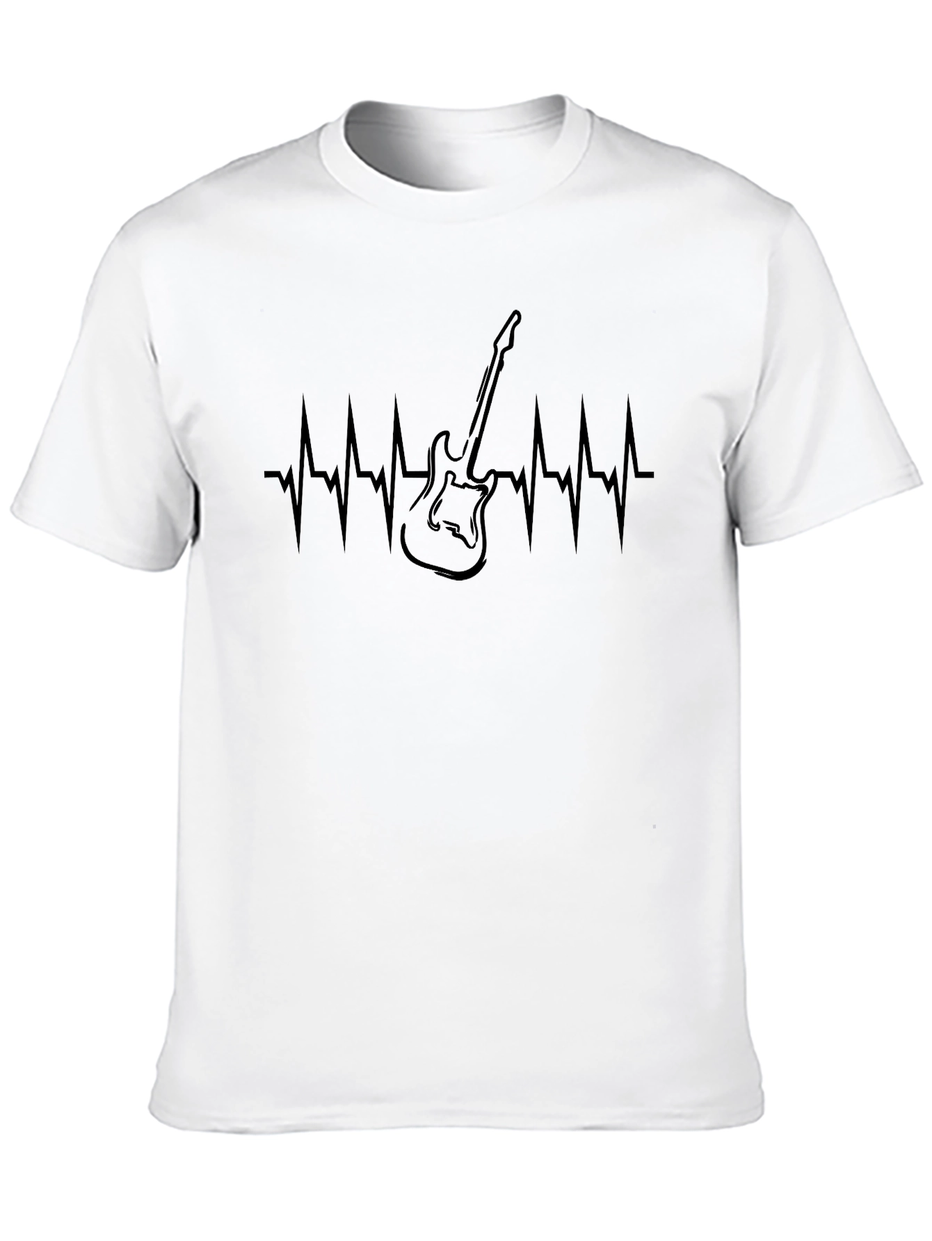 Guitar Heartbeat Graphic Print Tee