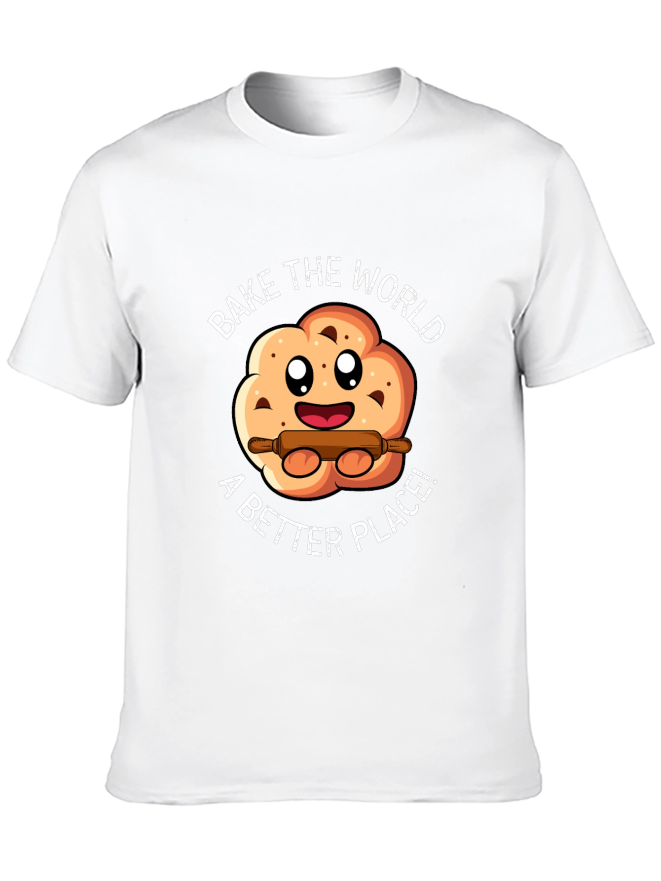 Bake the World T-Shirt - Cute Cookie Design
