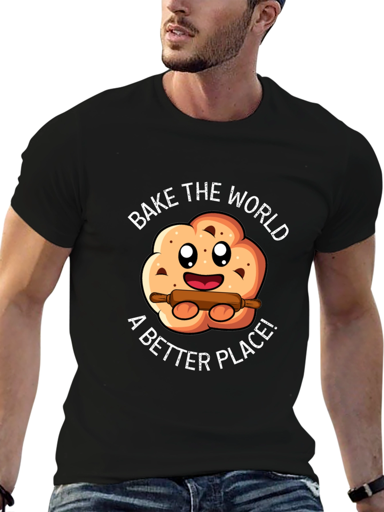 Bake the World T-Shirt - Cute Cookie Design