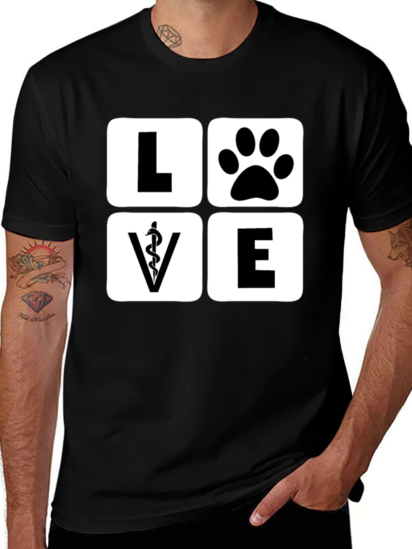 Vet Love Paw T-Shirt - Animal Doctor Tee