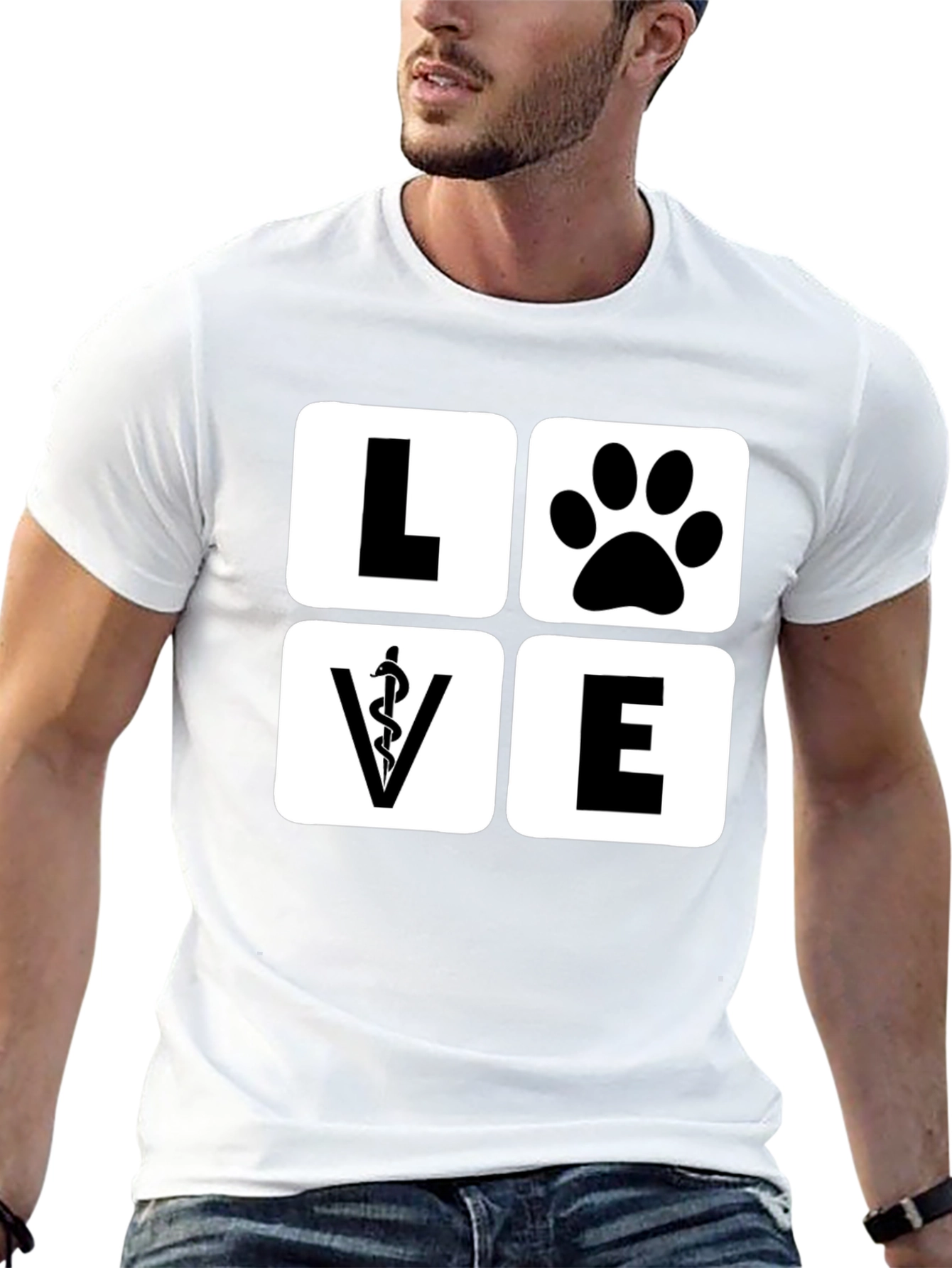 Vet Love Paw T-Shirt - Animal Doctor Tee