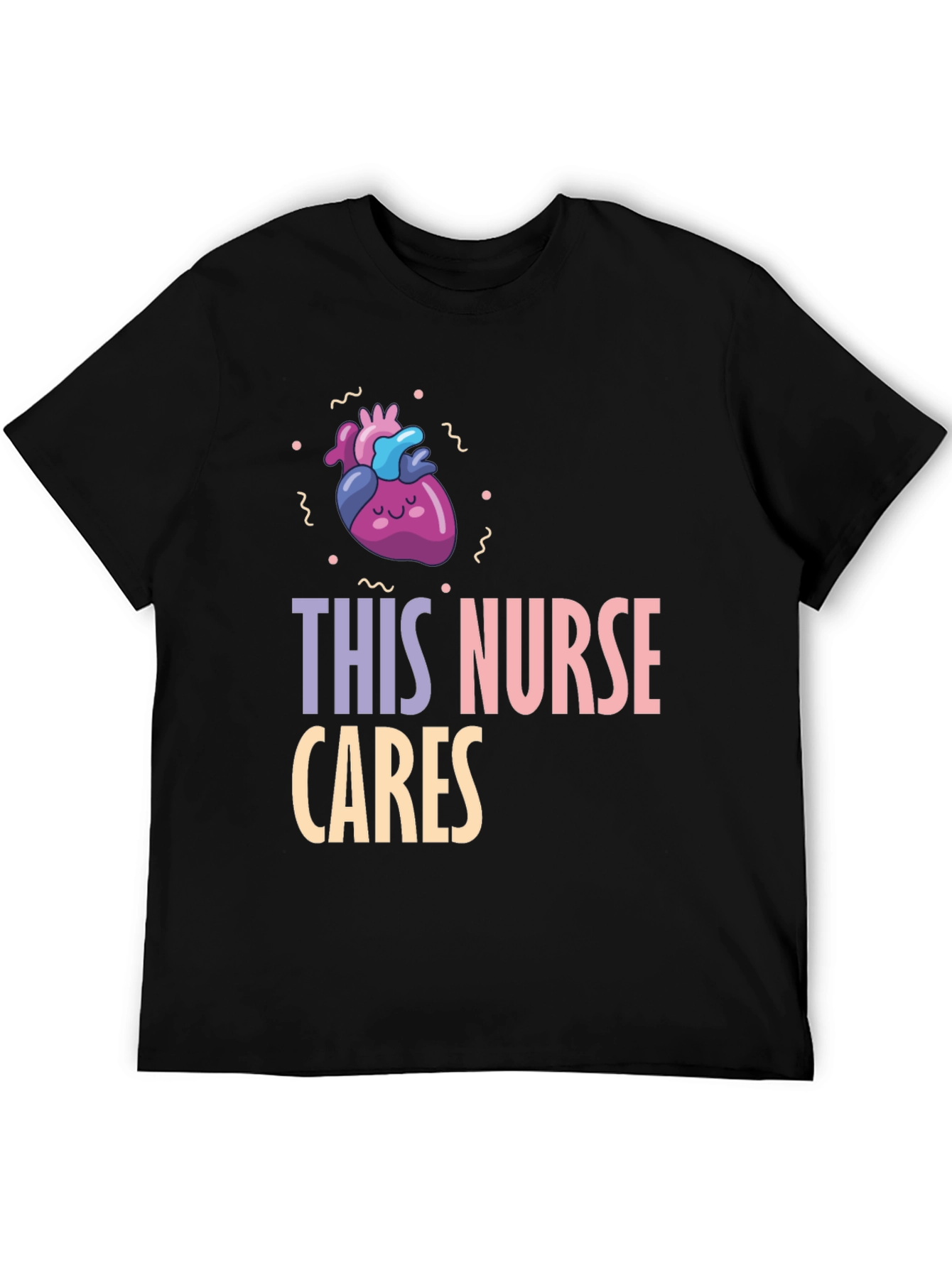 Nurse Cares Graphic Tee - Heart Design