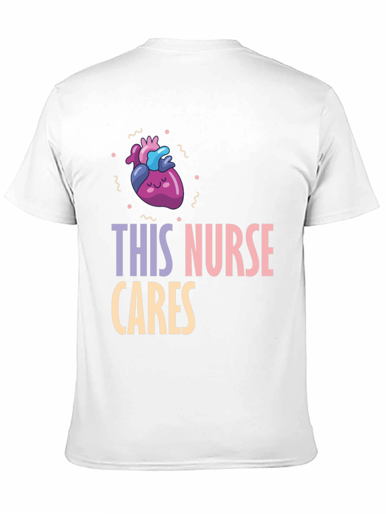Nurse Cares Graphic Tee - Heart Design