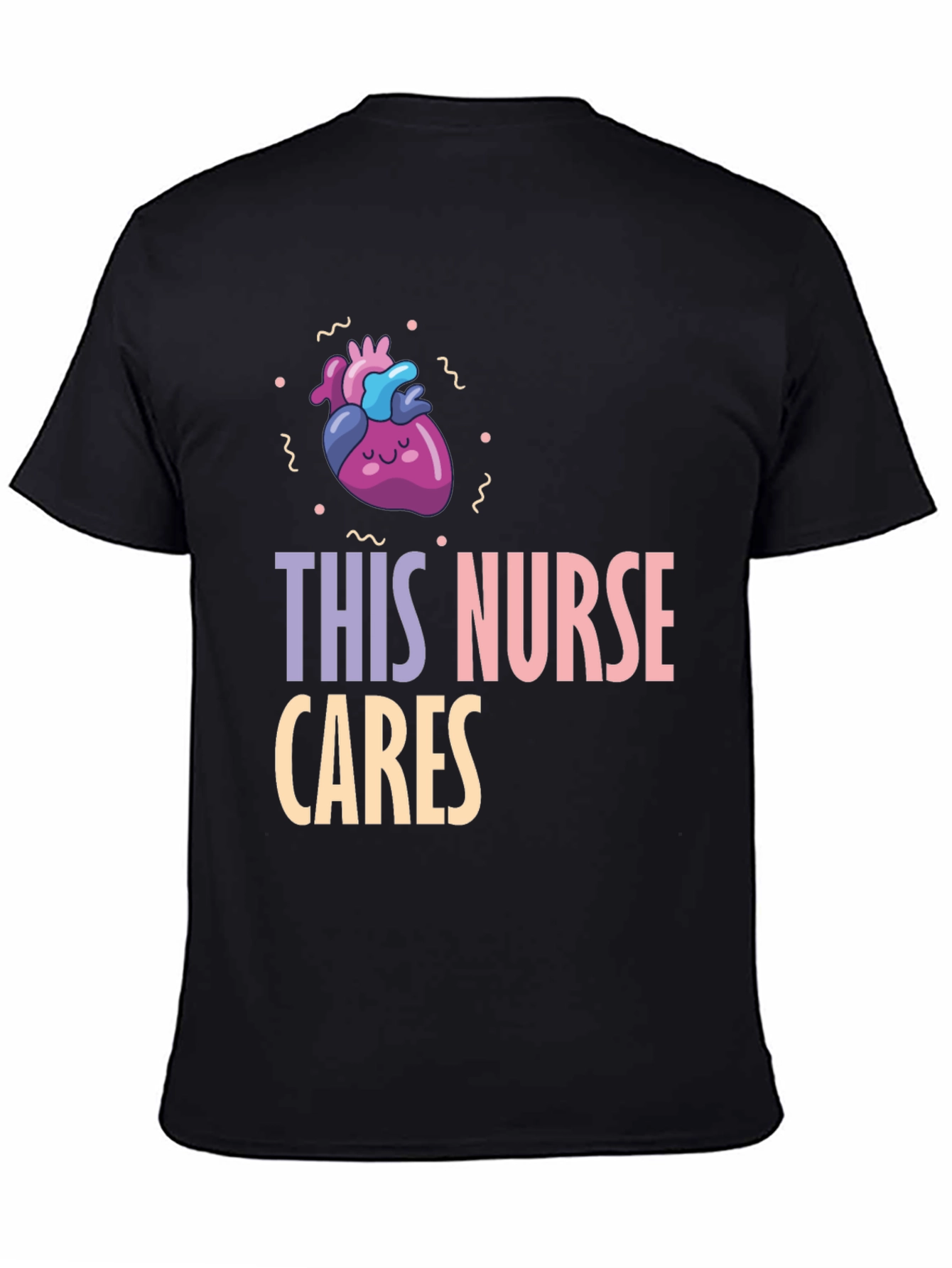 Nurse Cares Graphic Tee - Heart Design