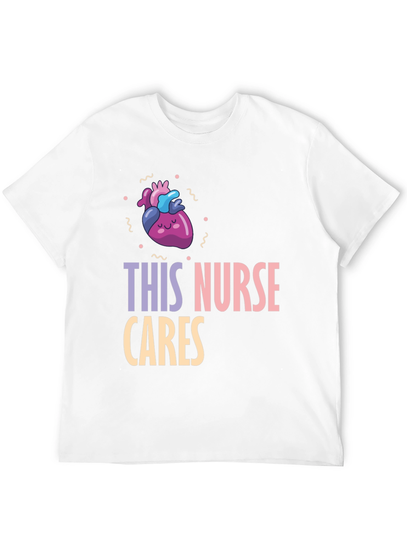 Nurse Cares Graphic Tee - Heart Design