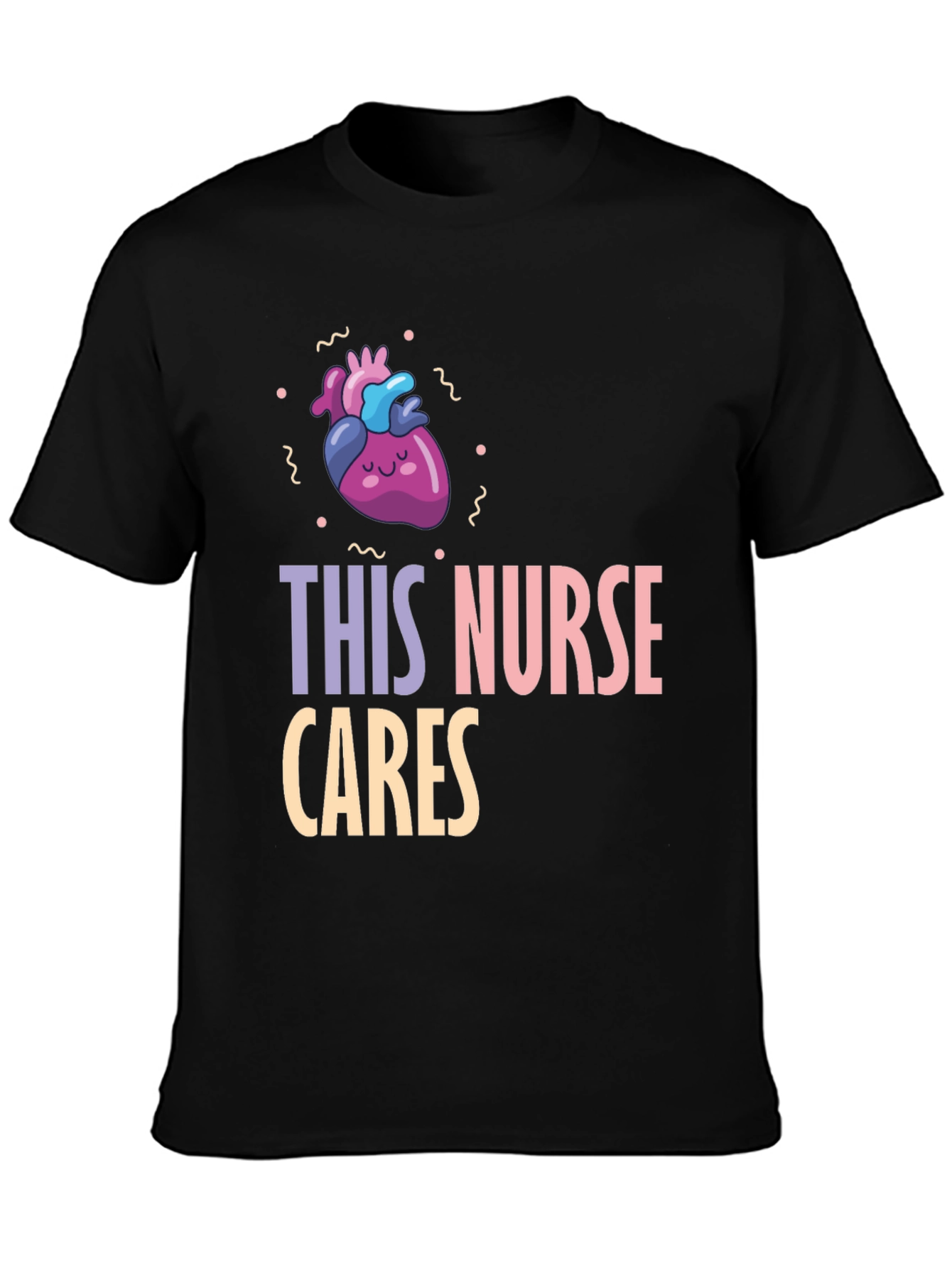 Nurse Cares Graphic Tee - Heart Design