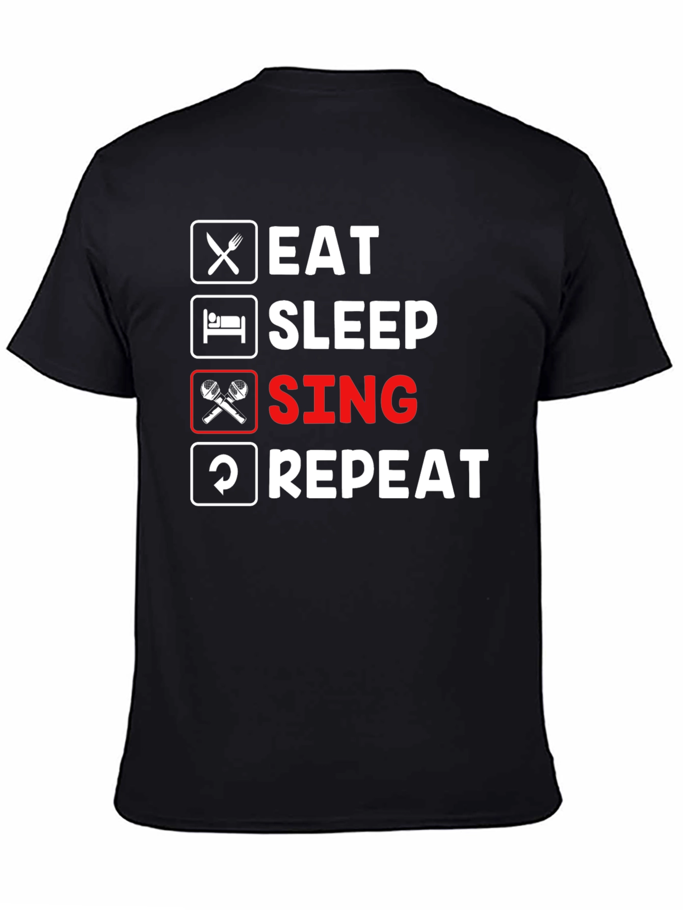 Eat Sleep Sing Repeat Graphic Tee