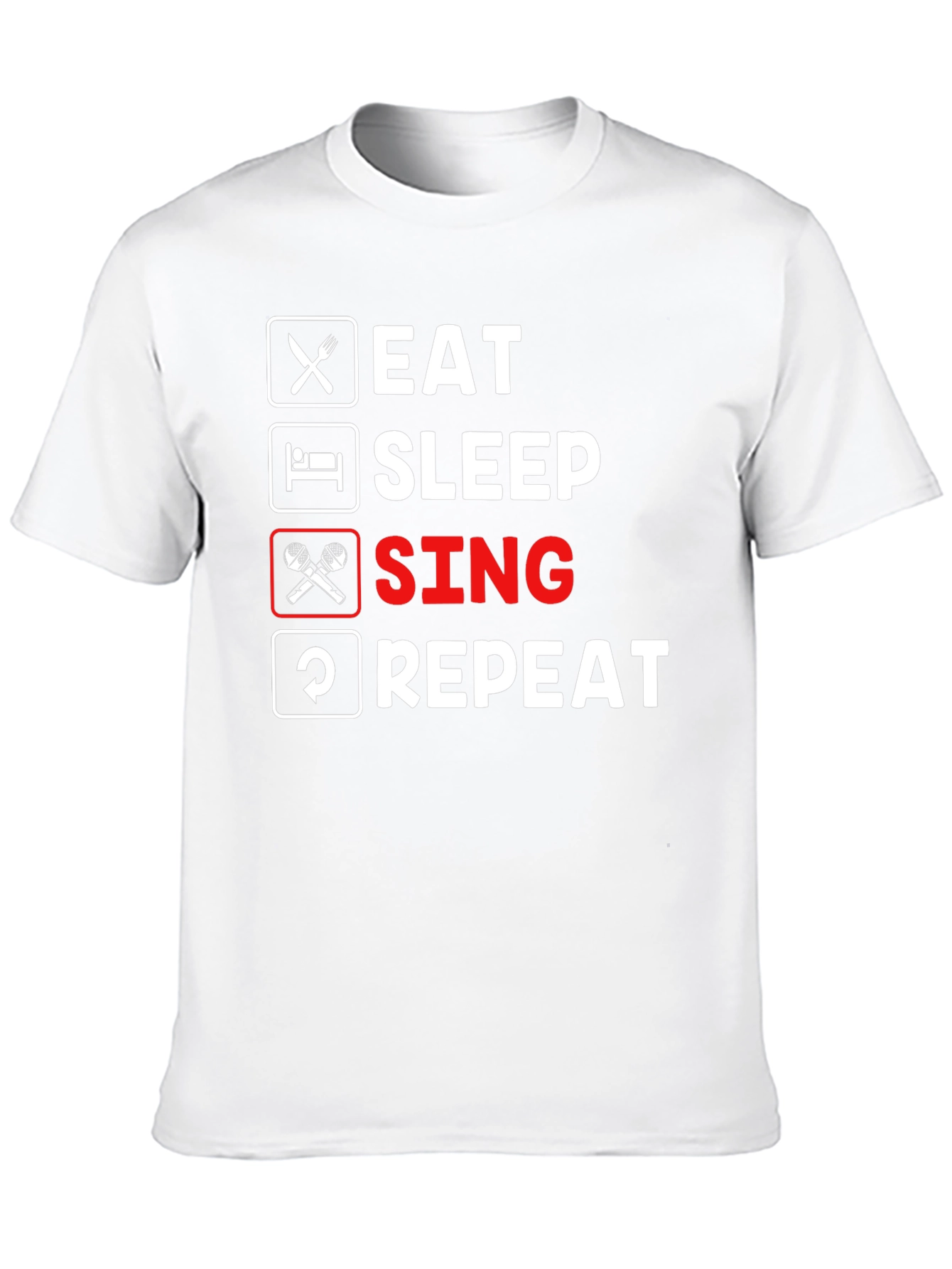 Eat Sleep Sing Repeat Graphic Tee