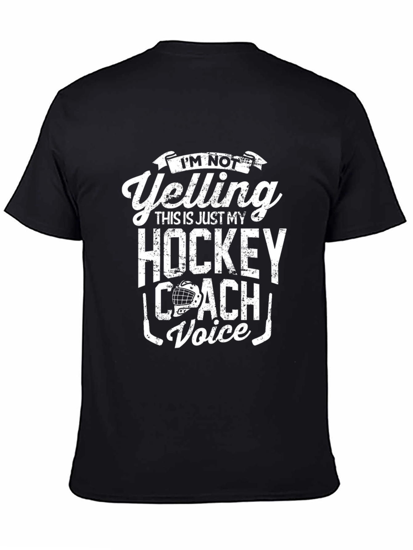 Hockey Coach Voice T-Shirt - Funny Graphic Tee