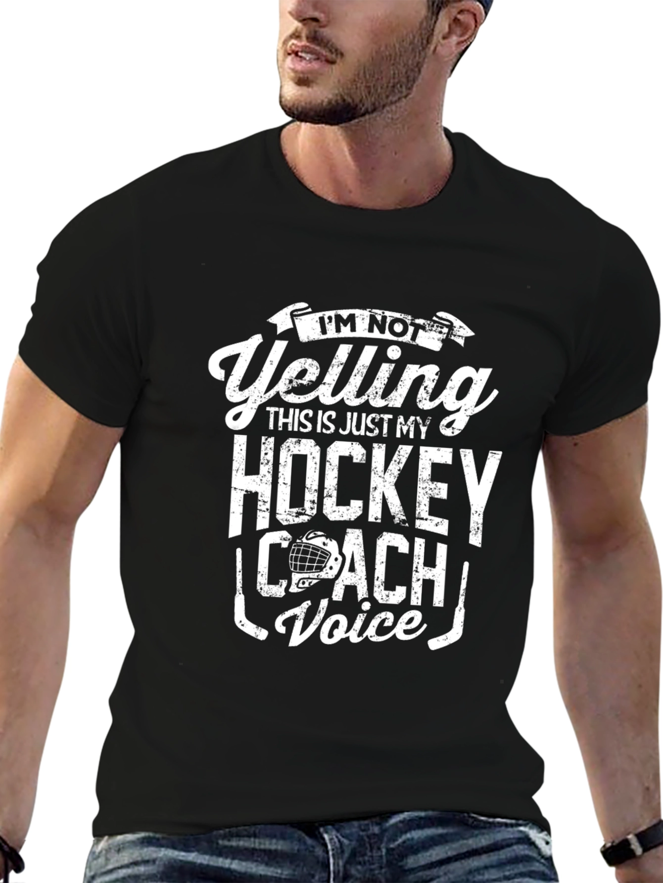 Hockey Coach Voice T-Shirt - Funny Graphic Tee