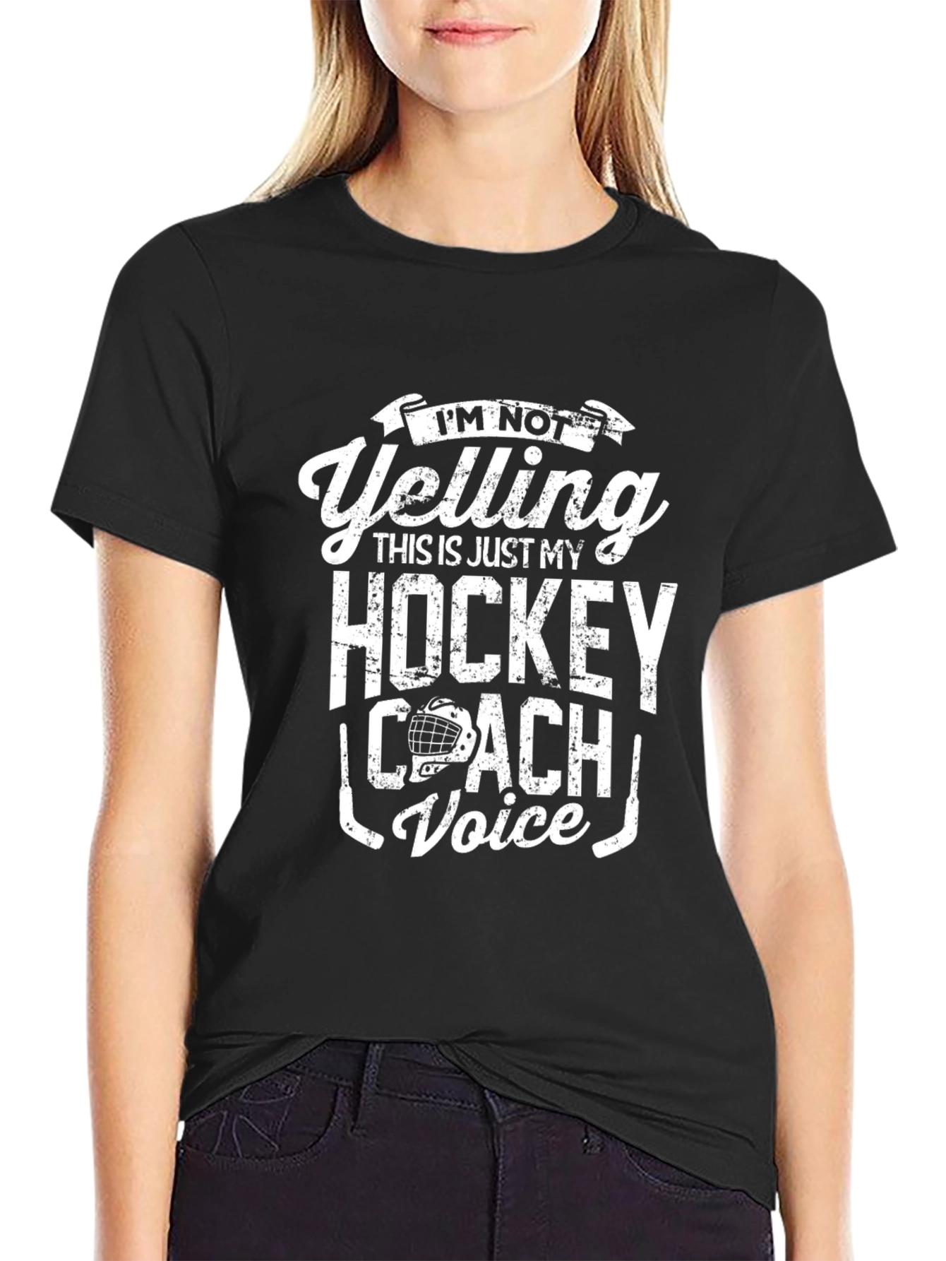 Hockey Coach Voice T-Shirt - Funny Graphic Tee