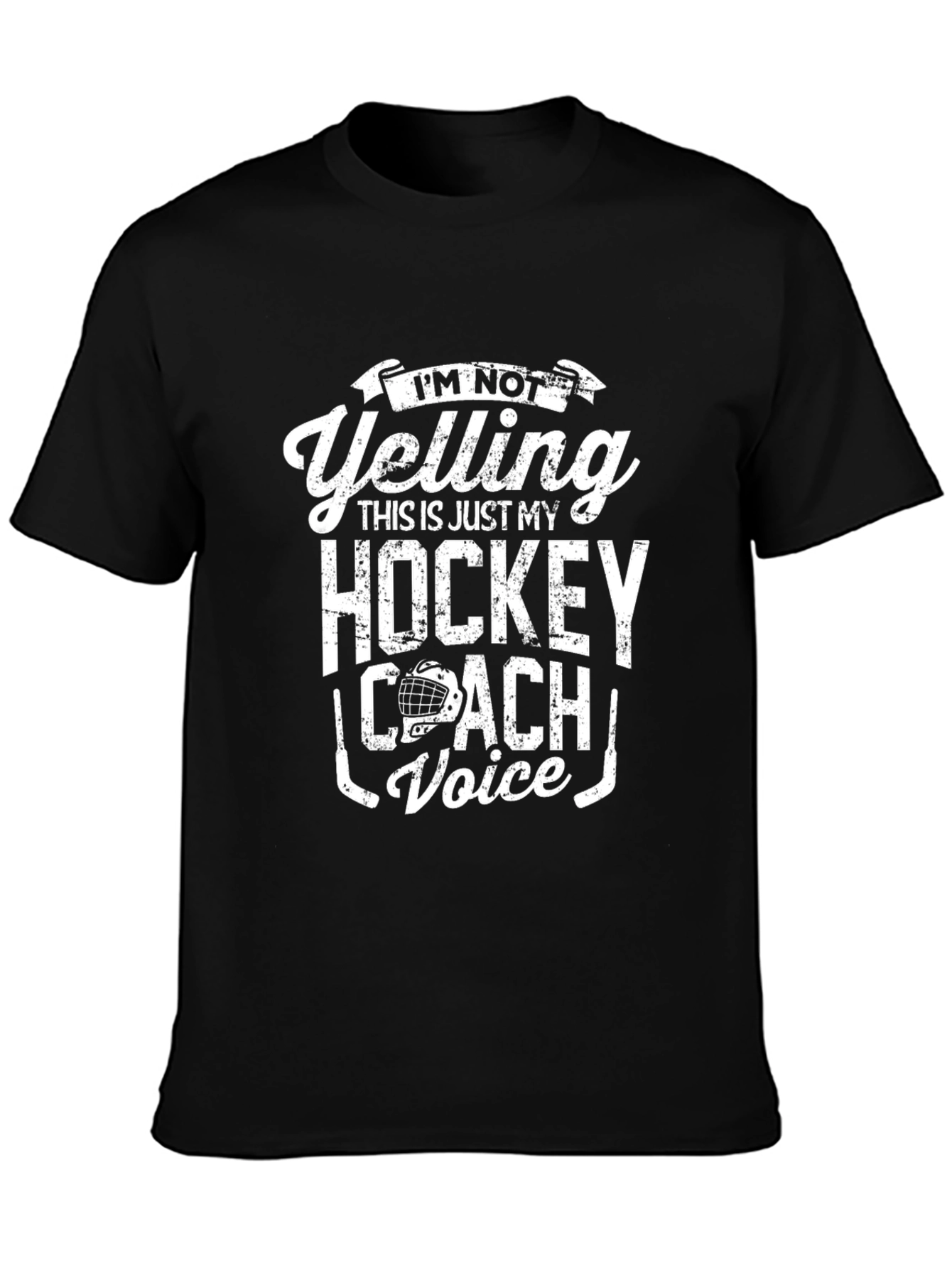 Hockey Coach Voice T-Shirt - Funny Graphic Tee
