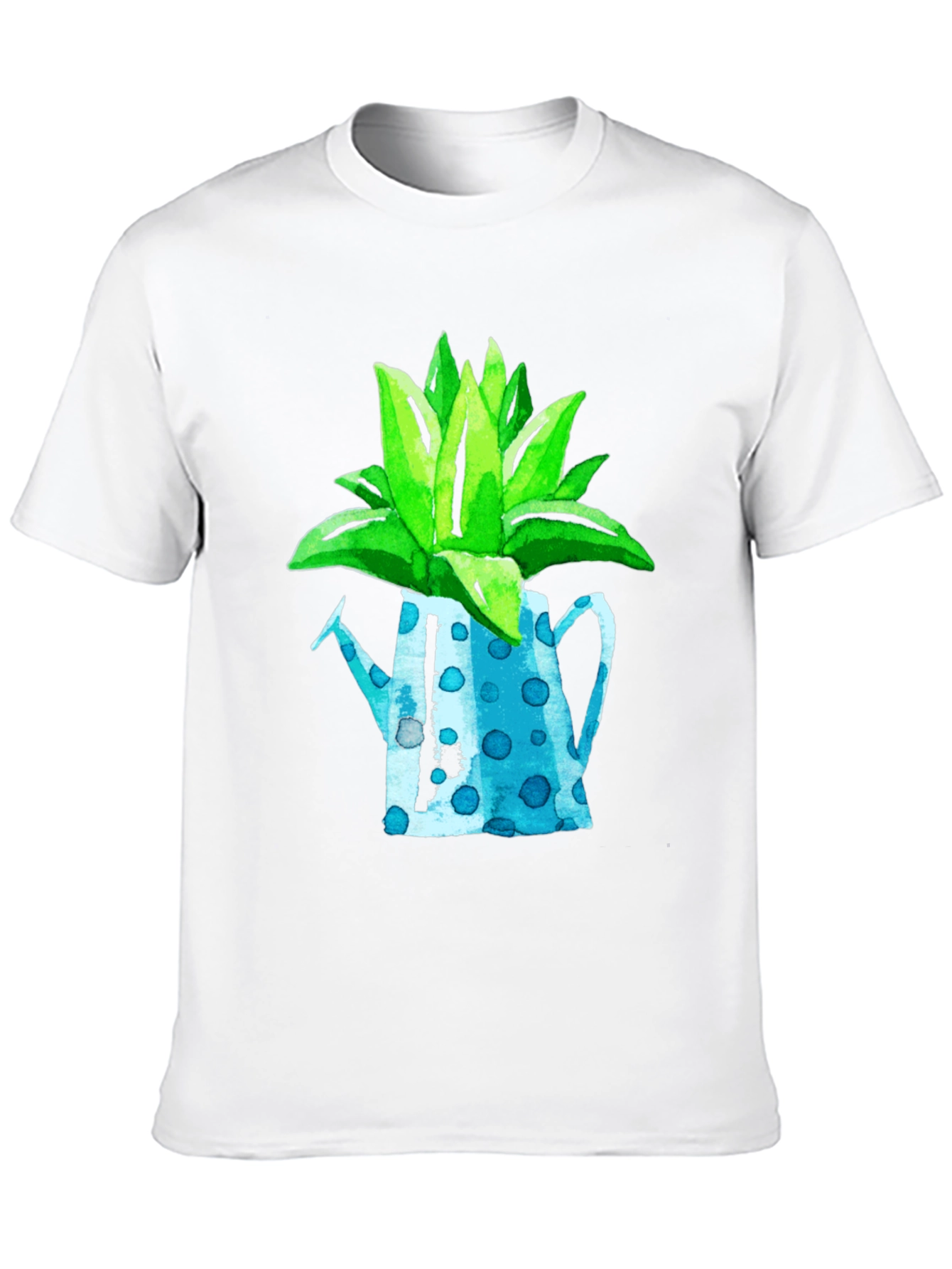 Plant Pot Graphic Tee - Black Cotton T-Shirt