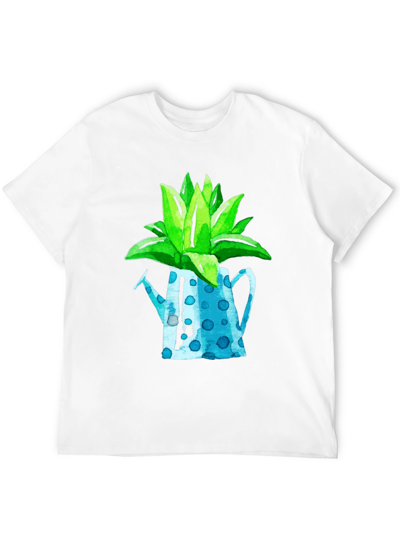 Plant Pot Graphic Tee - Black Cotton T-Shirt
