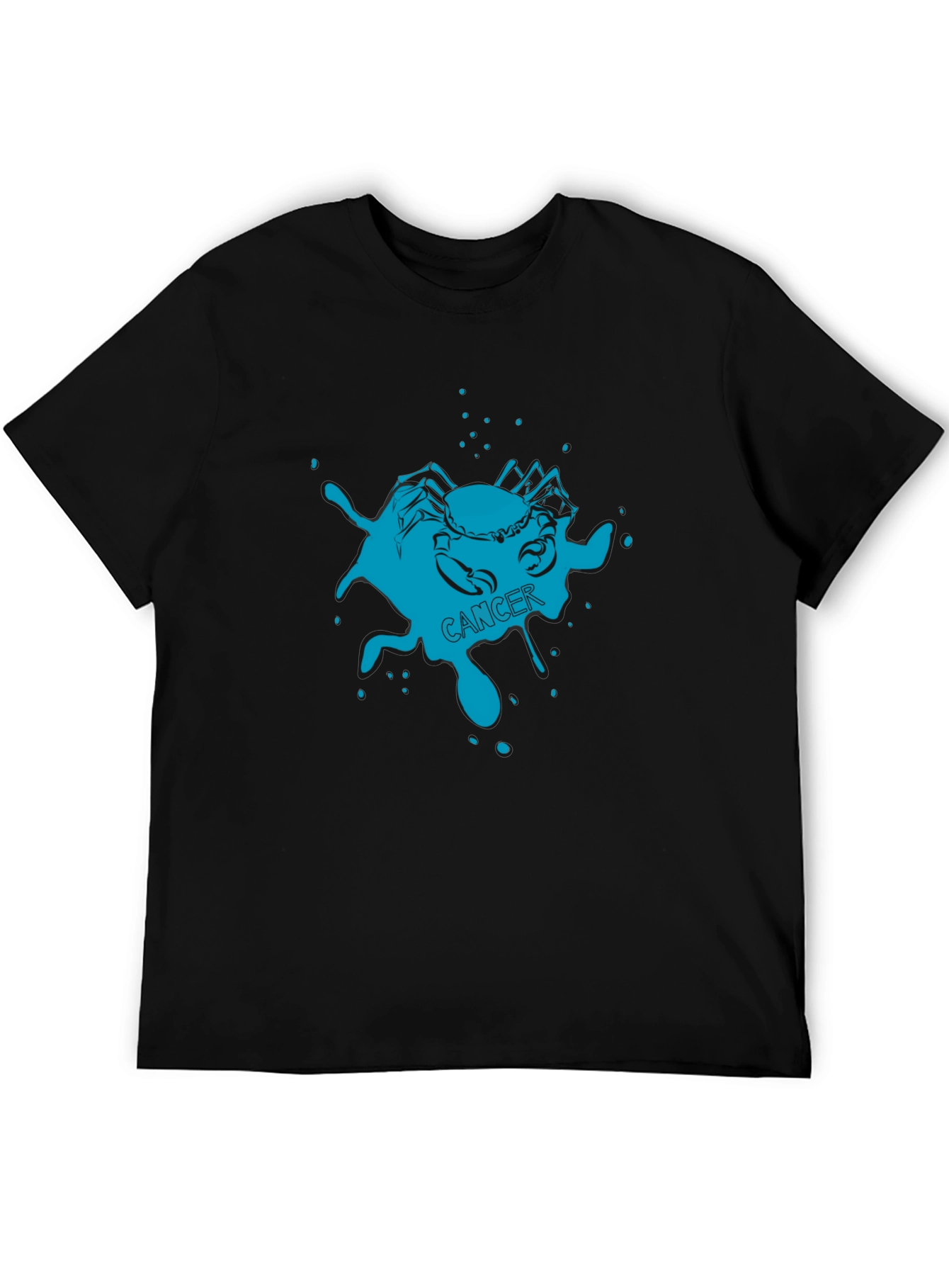 Cancer Zodiac T-Shirt - Black Graphic Tee