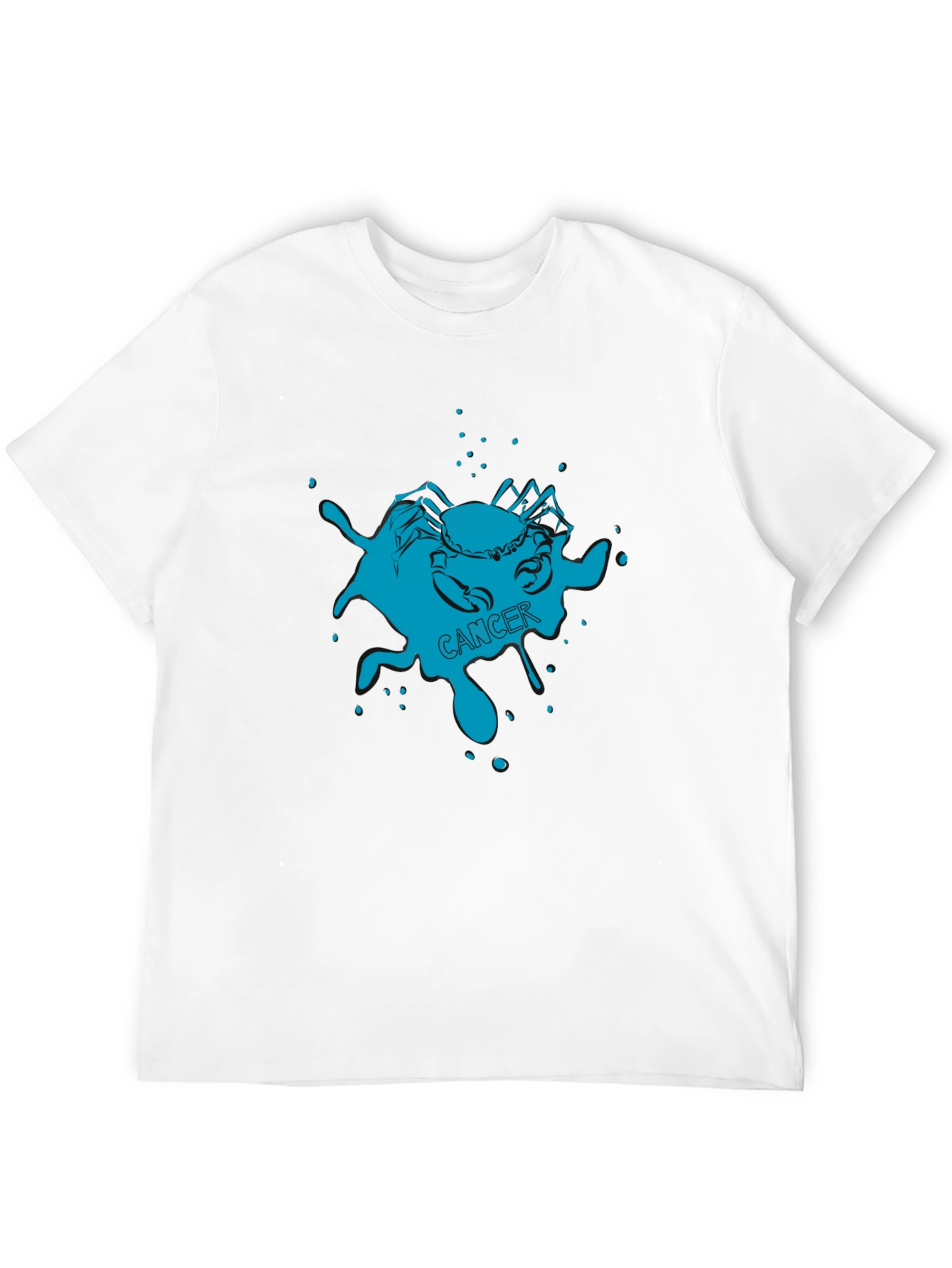 Cancer Zodiac T-Shirt - Black Graphic Tee