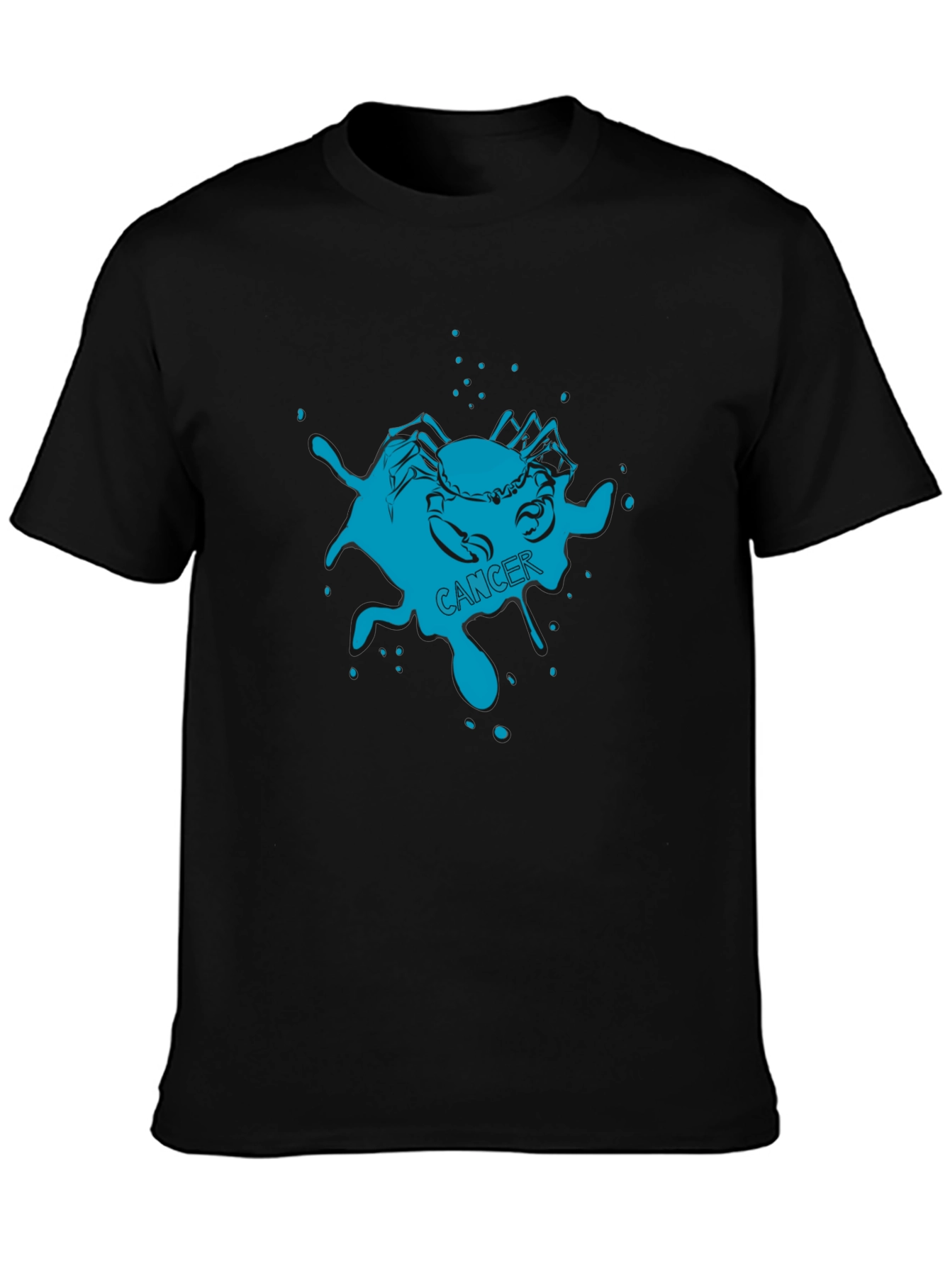 Cancer Zodiac T-Shirt - Black Graphic Tee
