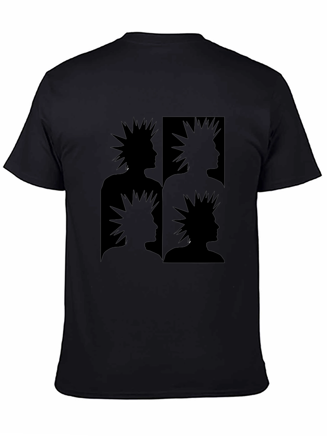 Edgy Punk Graphic Tee - Modern Silhouette Design