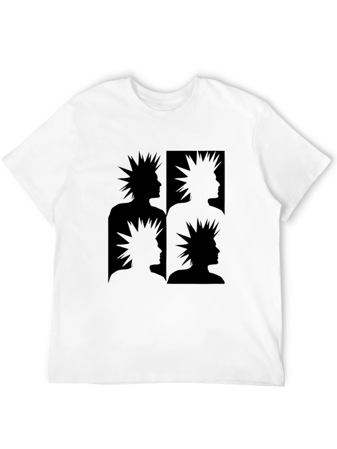 Edgy Punk Graphic Tee - Modern Silhouette Design