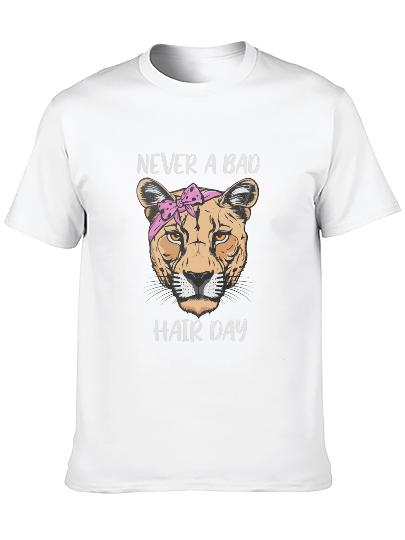 Never A Bad Hair Day Lion Graphic Tee