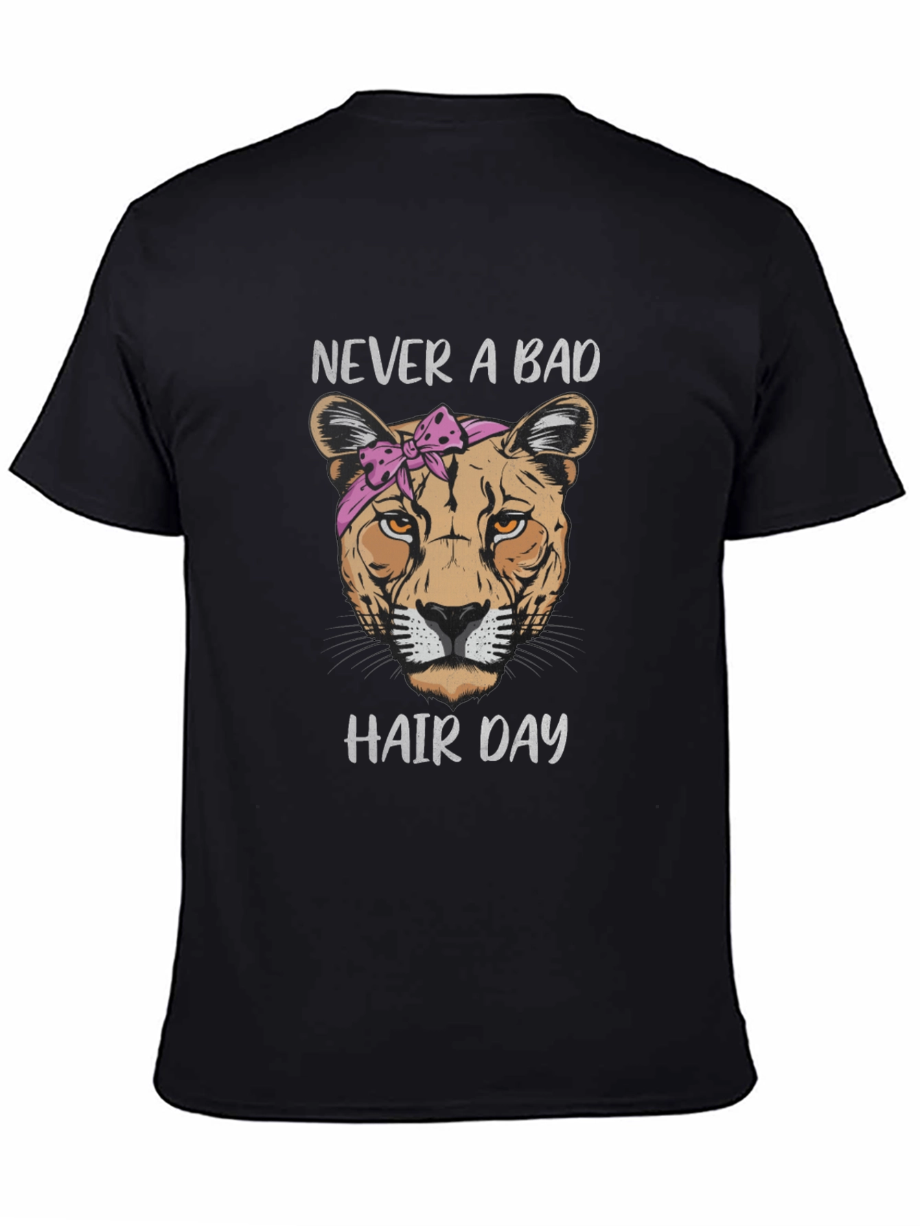 Never A Bad Hair Day Lion Graphic Tee