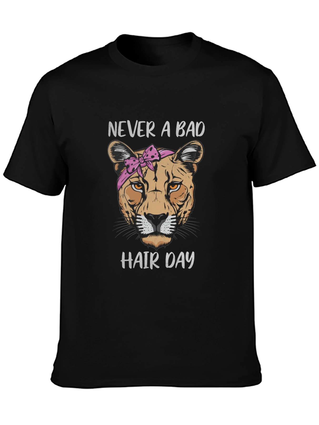 Never A Bad Hair Day Lion Graphic Tee