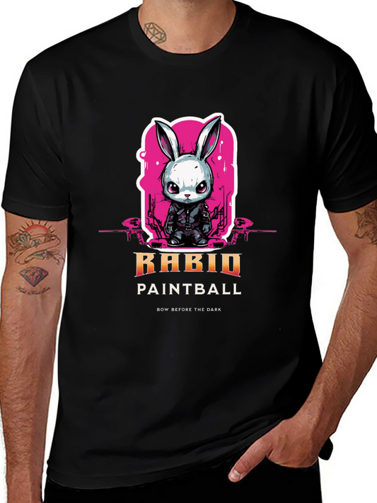 Rabid Paintball T-Shirt: Dark Rabbit Design