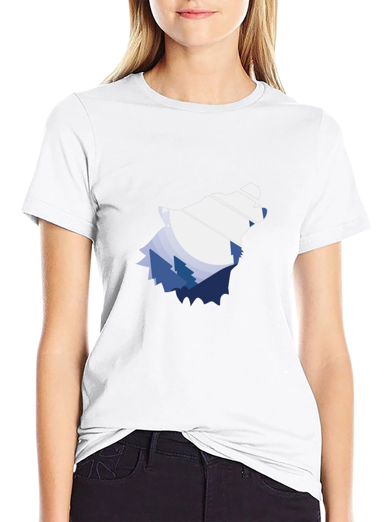 Nature Wolf Graphic Tee - Mens Black T-Shirt