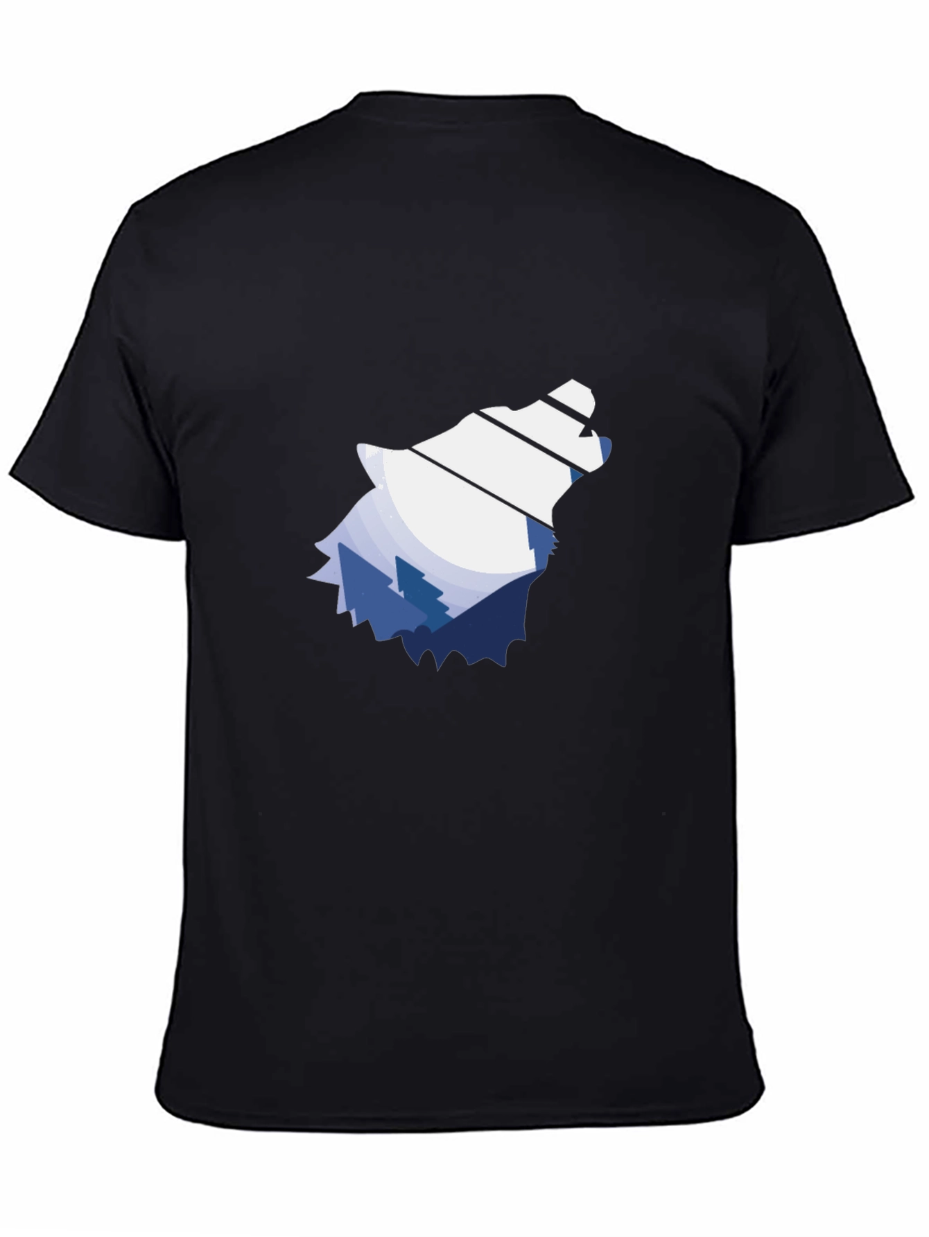 Nature Wolf Graphic Tee - Mens Black T-Shirt