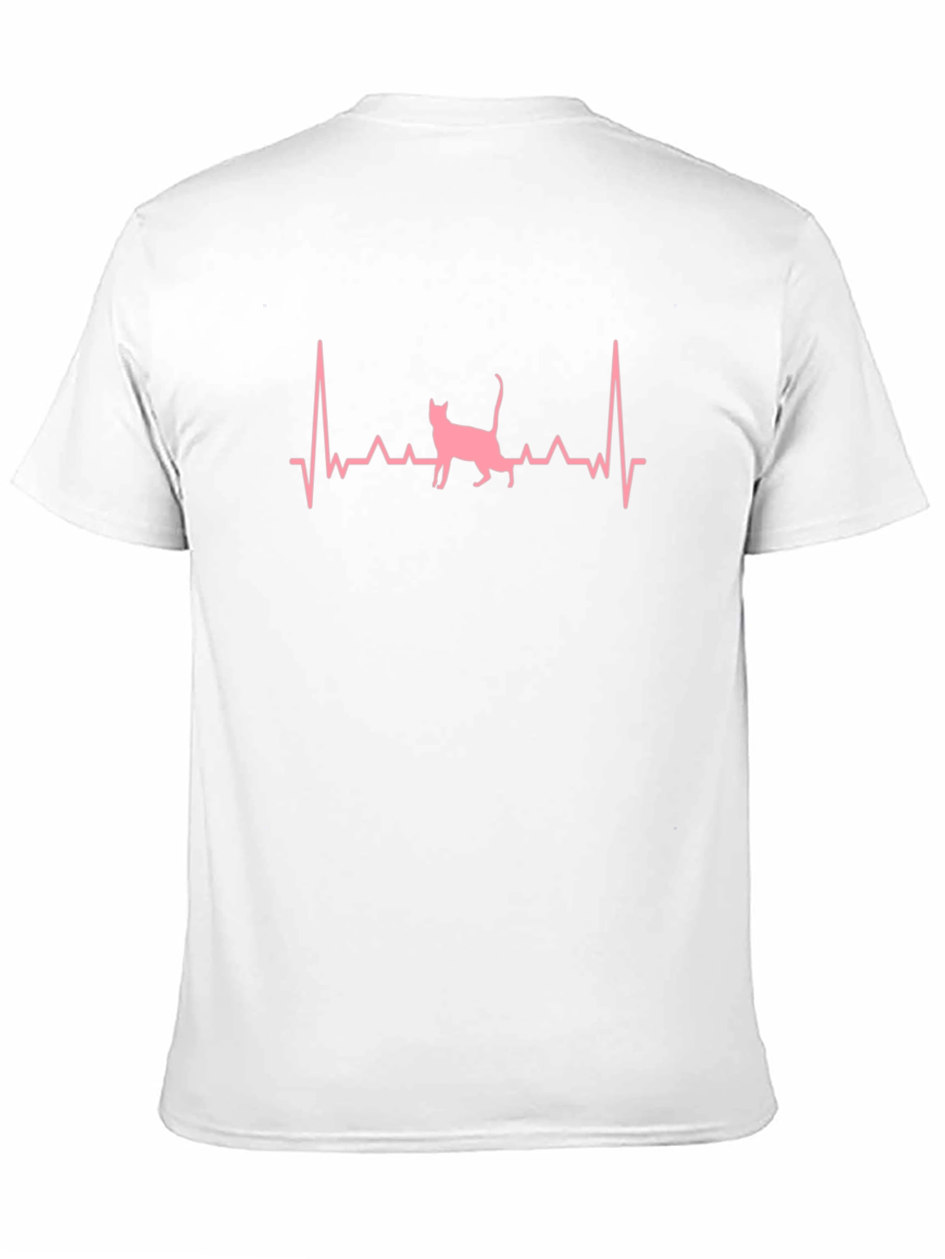 Cat Heartbeat Graphic Tee - Unisex Black T-Shirt