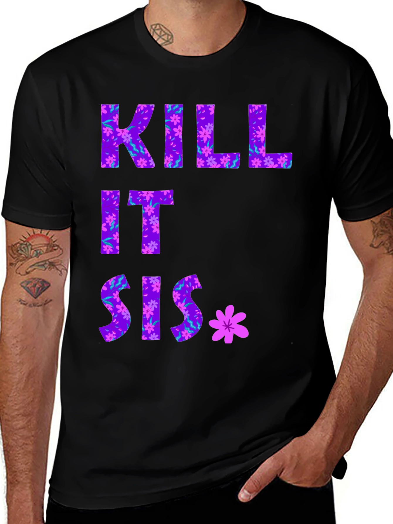 Floral Kill It Sis Graphic Tee