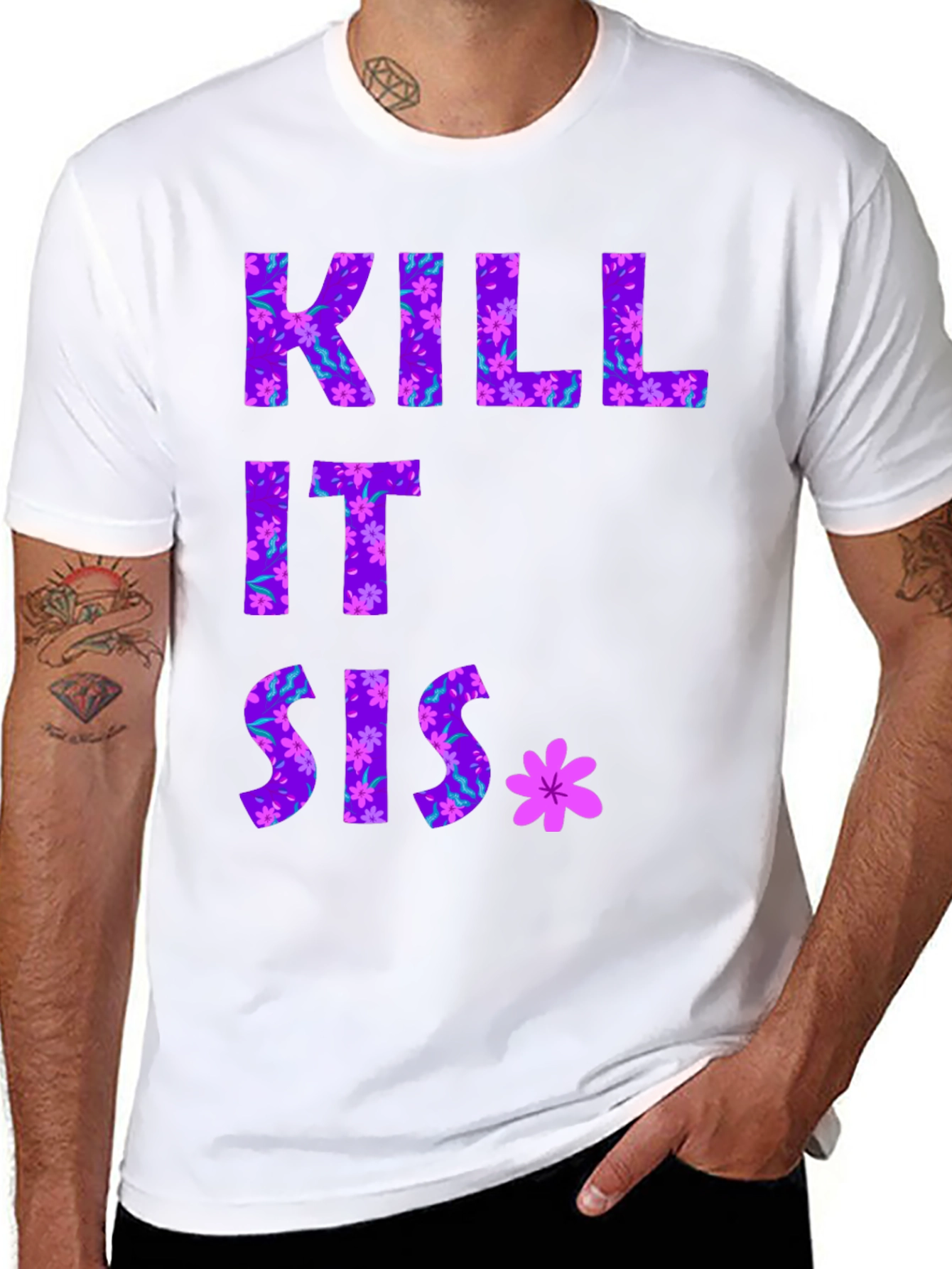Floral Kill It Sis Graphic Tee