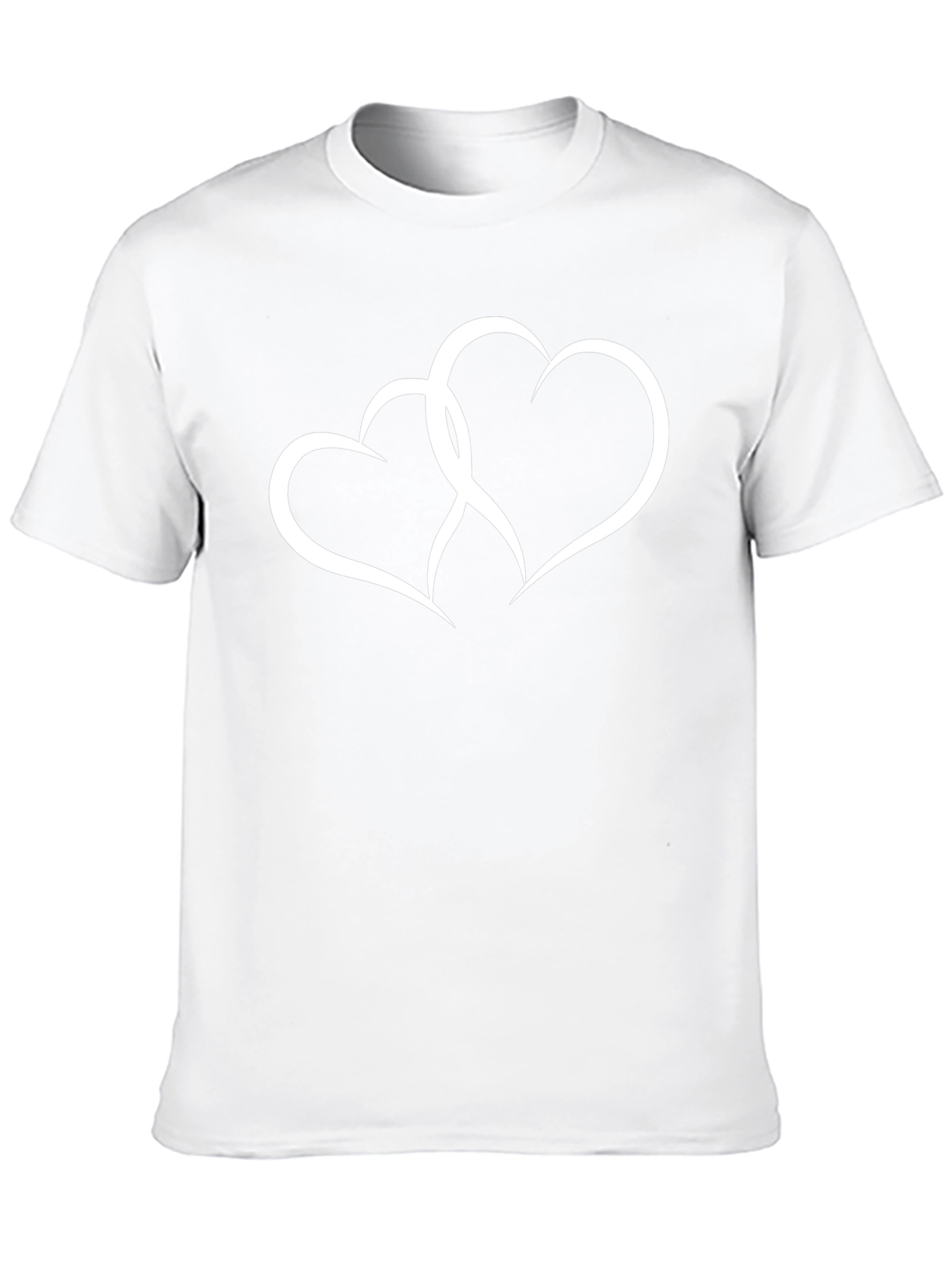 Intertwined Hearts Black T-Shirt - Love & Connection