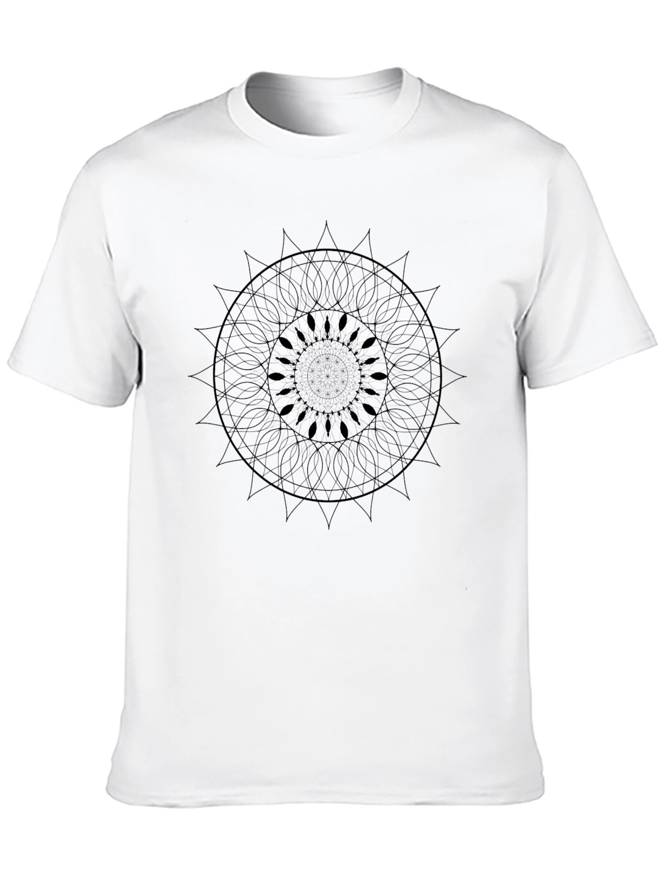 Mandala Print Black T-Shirt - Stylish & Comfortable