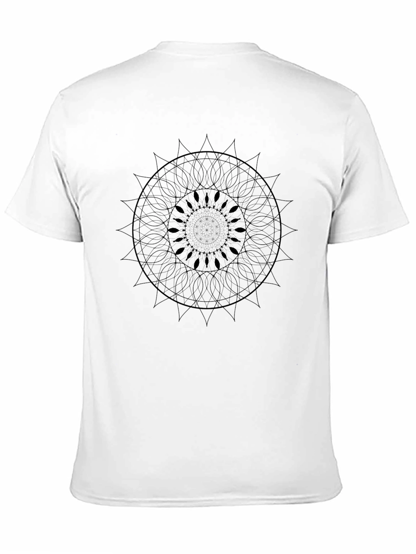Mandala Print Black T-Shirt - Stylish & Comfortable