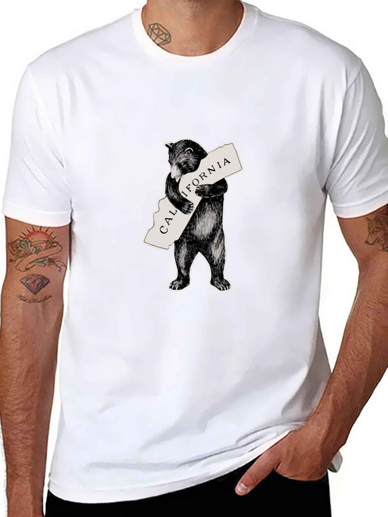California Bear Graphic T-Shirt - Classic Black Tee