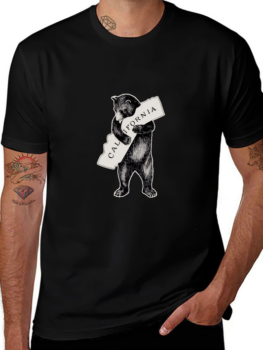 California Bear Graphic T-Shirt - Classic Black Tee