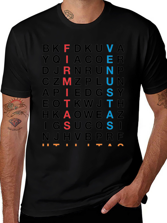 Virtues T-Shirt - Firmness Tenacity Utility - Mens Black Tee